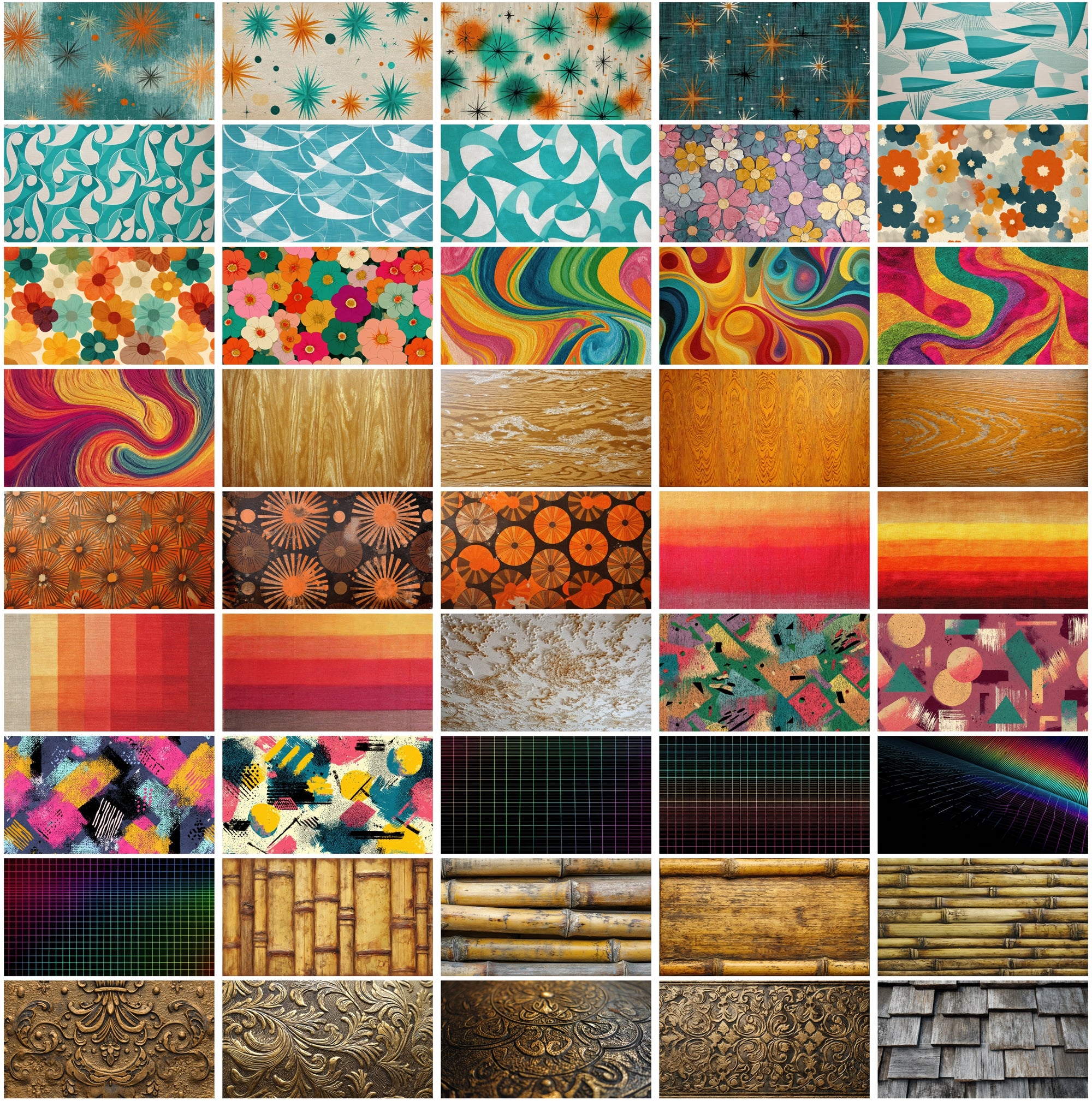 450 Vintage Texture Backgrounds Bundle - High Resolution 6552×3672px - Commercial License - Retro Paper, Fabric, Wood & More