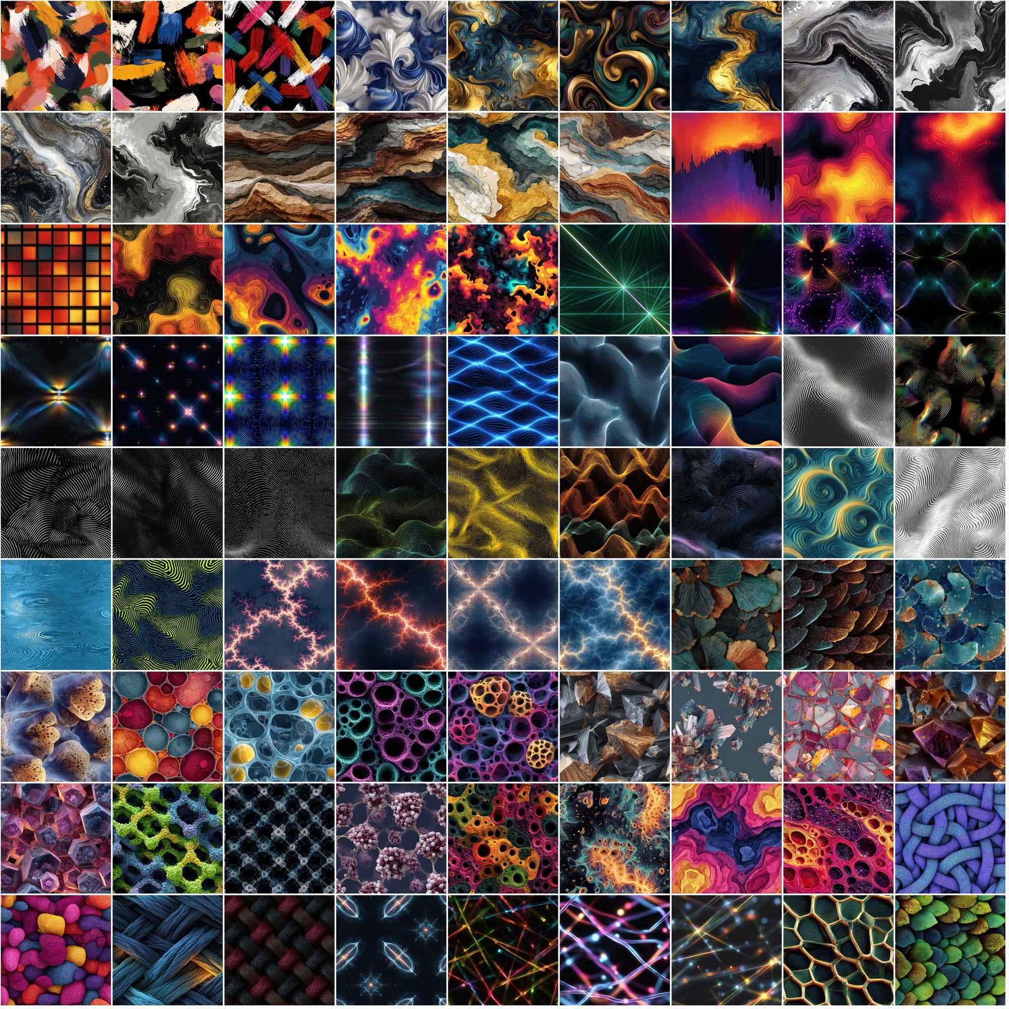 985 Seamless Patterns Bundle | JPG + PAT | Vintage, Retro, Grunge, Abstract & Modern Textures