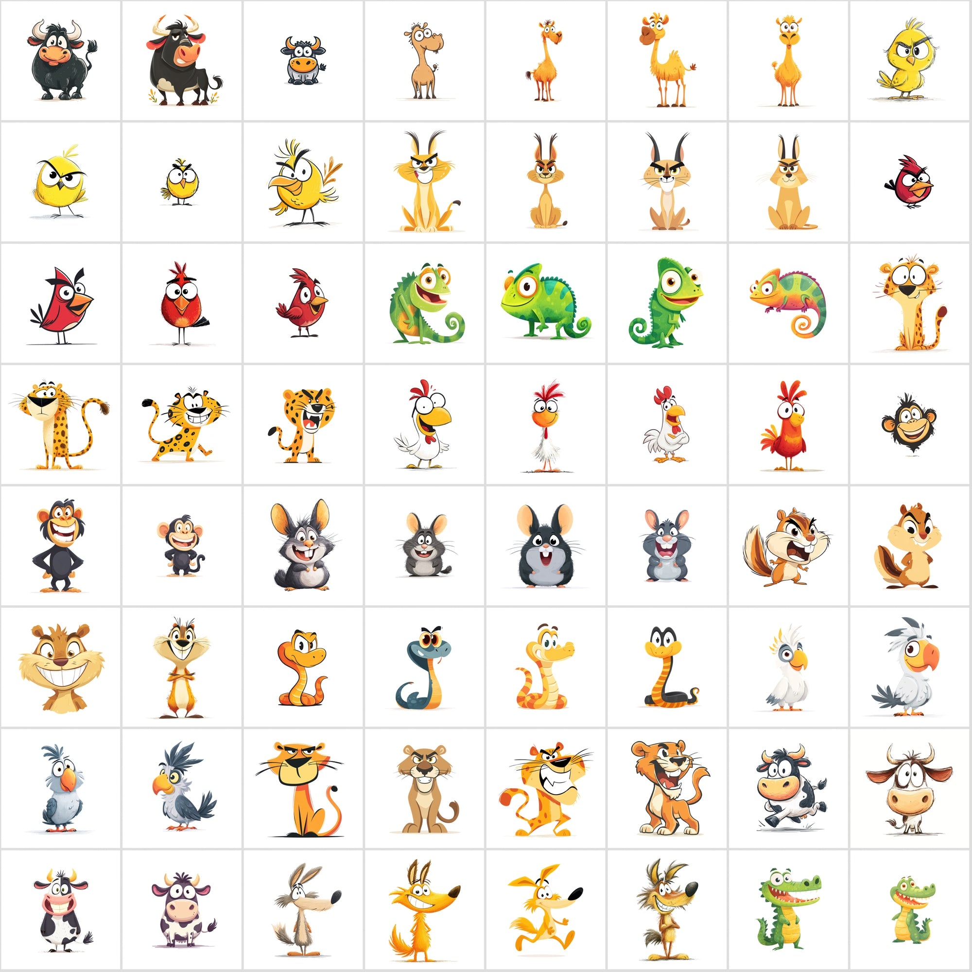 596 Animal Clipart Bundle | High Resolution Wildlife Images