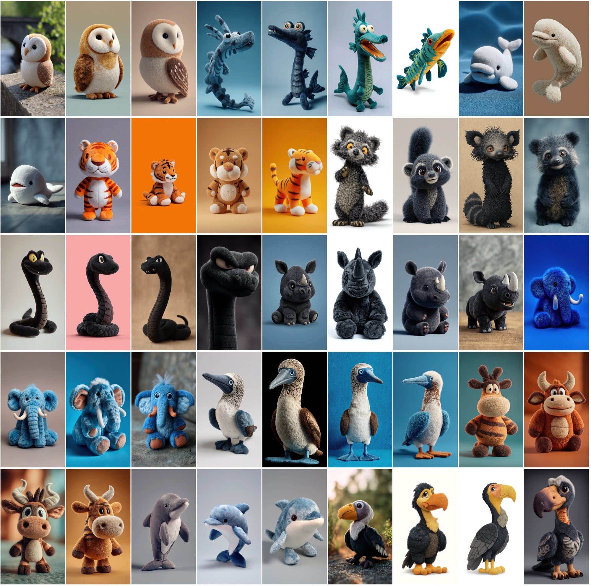 599 Adorable Animal Plush Toy Images – Cute Cartoon Wildlife