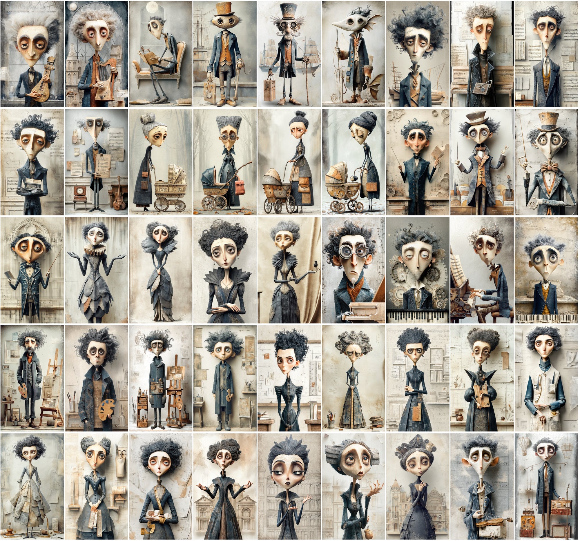 590 Gothic Carnival Portraits Mega Bundle