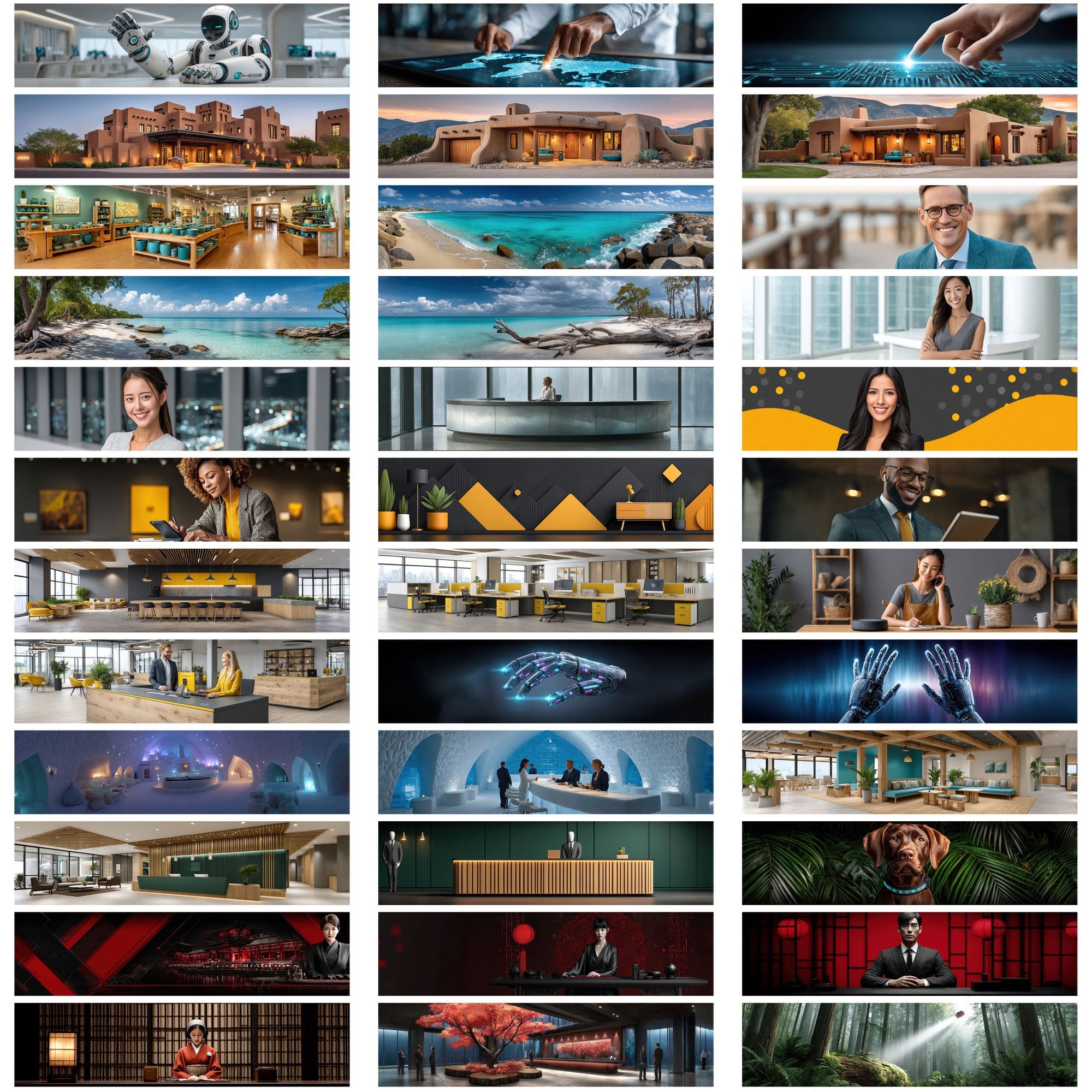 589 AI-Themed Website Hero Images – Ultra-Wide JPGs with Commercial License