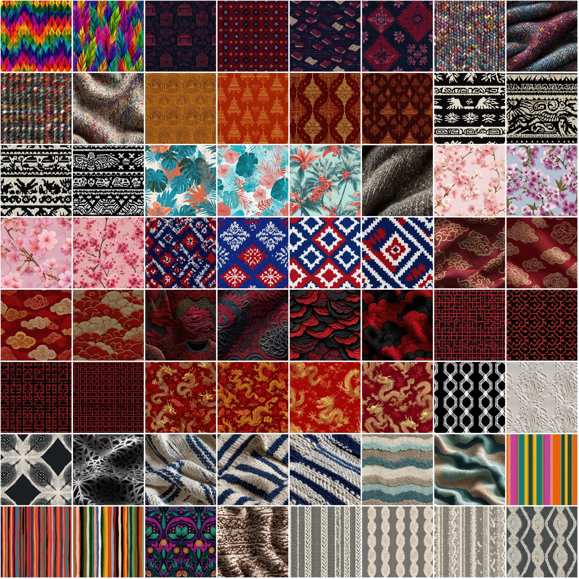 580 Seamless Knit Patterns | Nordic, Fair Isle & Folk Textures