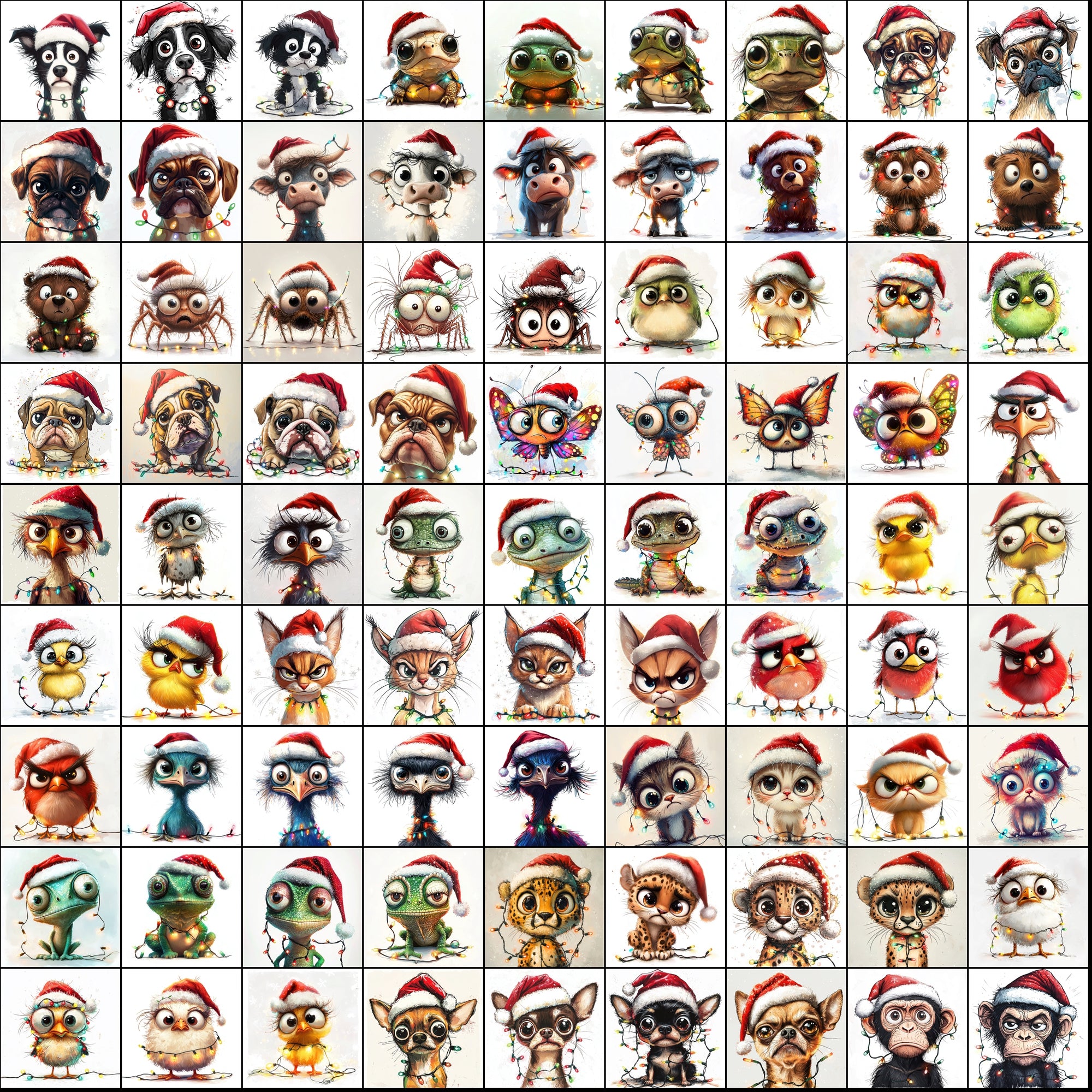 980 Animals with Christmas Lights