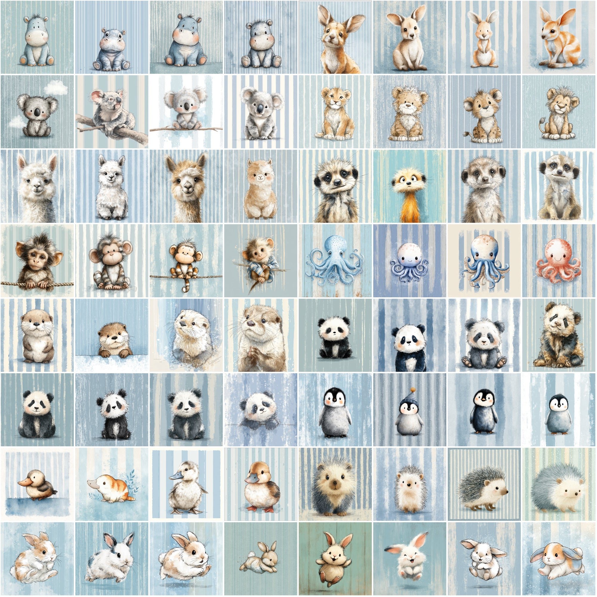 652 Whimsical Pastel Clipart Illustrations – Soft Children’s Book Style, Commercial Use JPGs