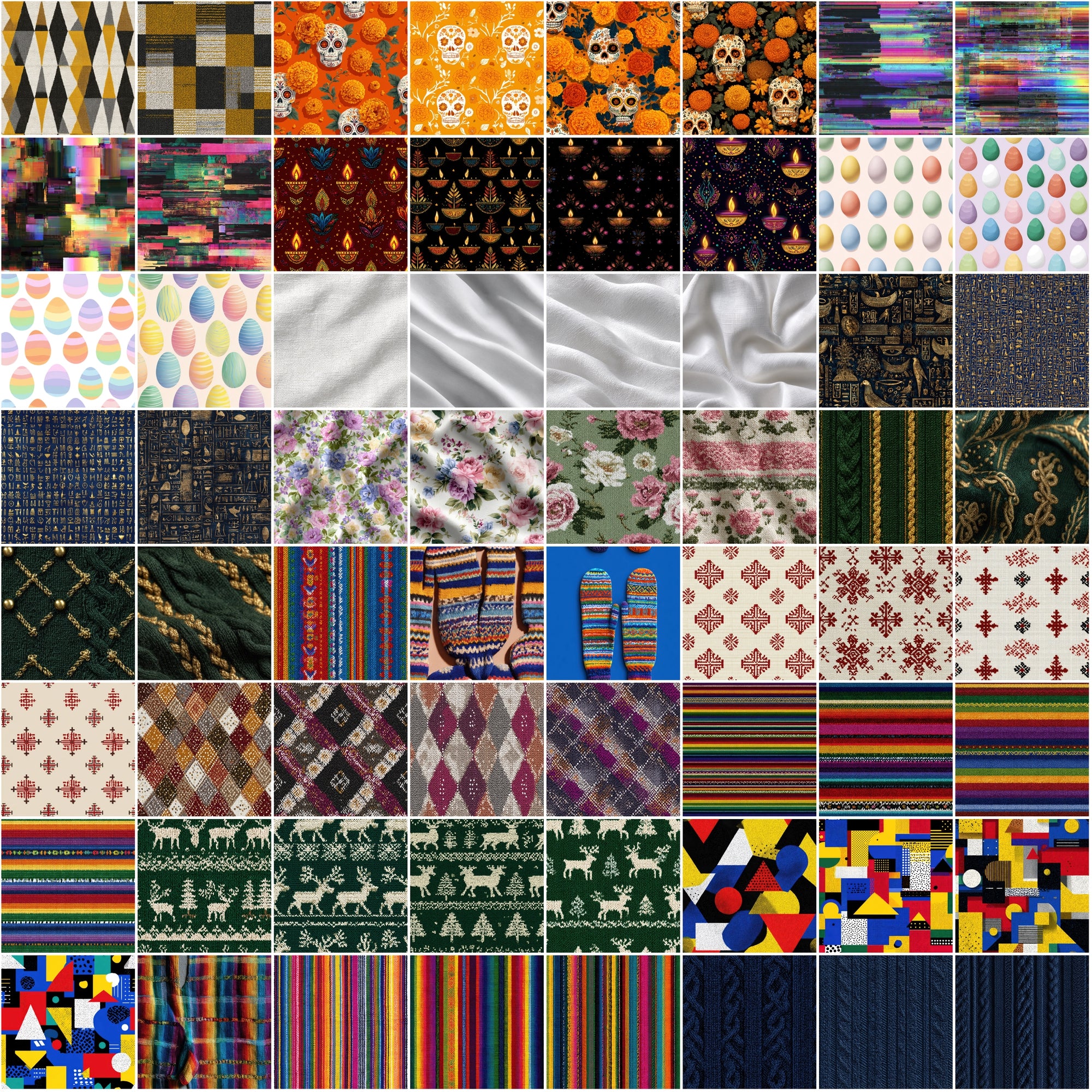 580 Seamless Knit Patterns | Nordic, Fair Isle & Folk Textures