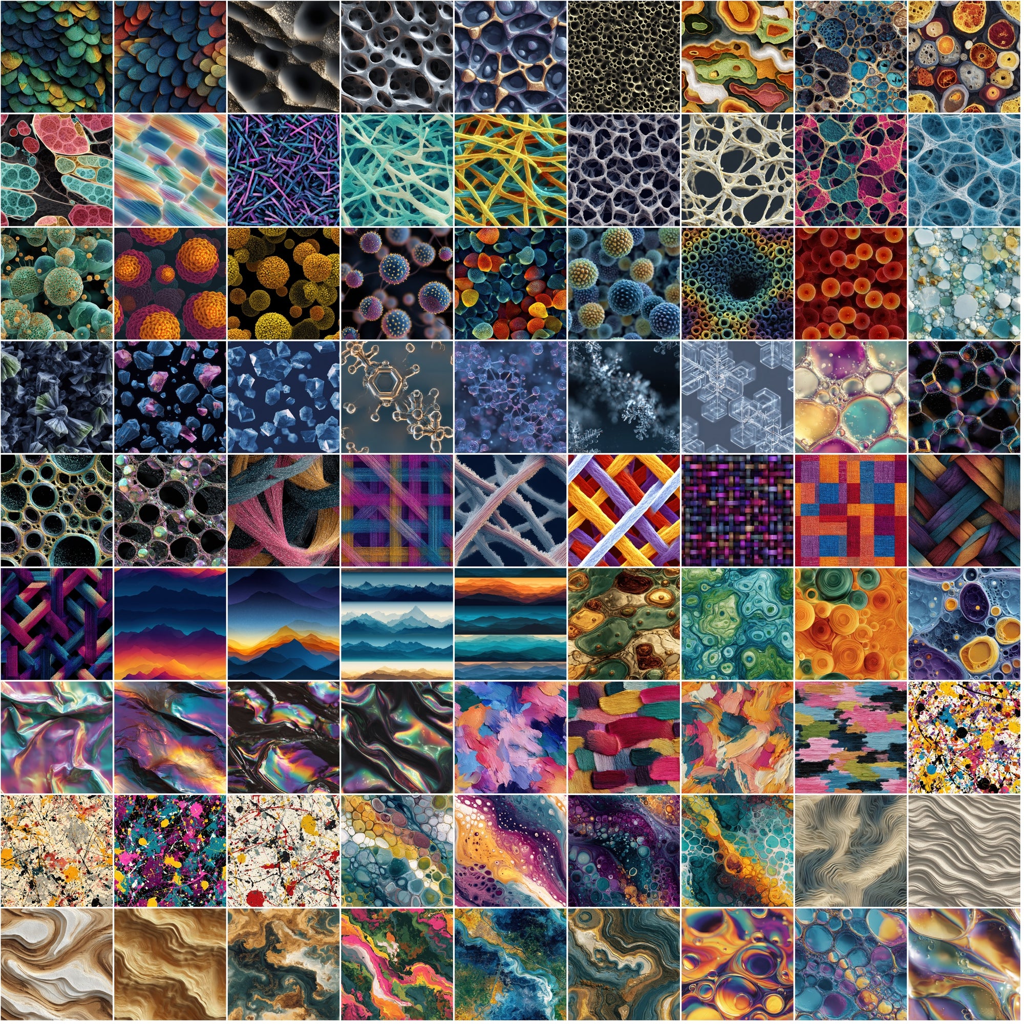 985 Seamless Patterns Bundle | JPG + PAT | Vintage, Retro, Grunge, Abstract & Modern Textures