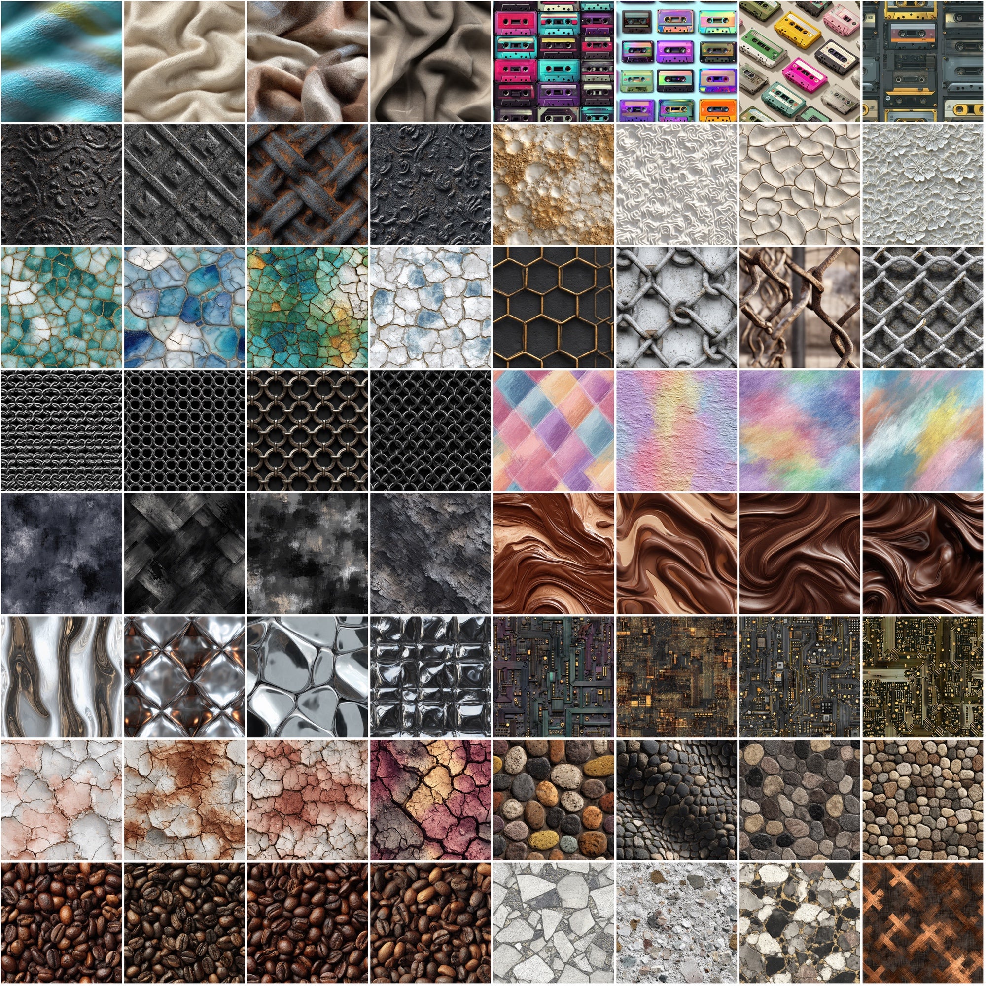 700 Seamless Texture Patterns | JPG & Photoshop .PAT