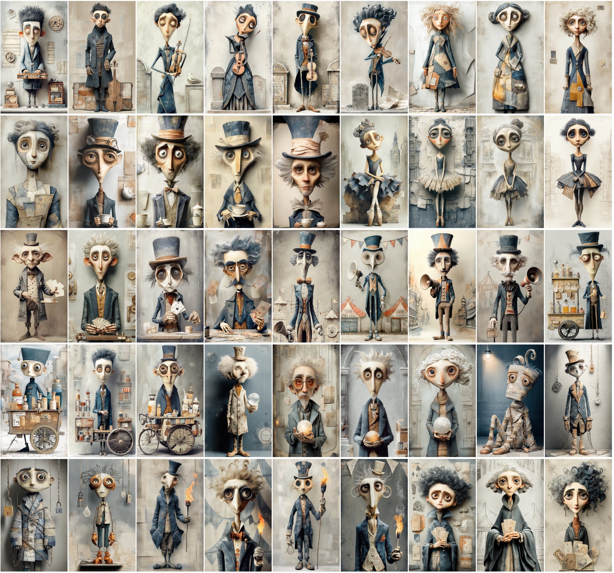 590 Gothic Carnival Portraits Mega Bundle