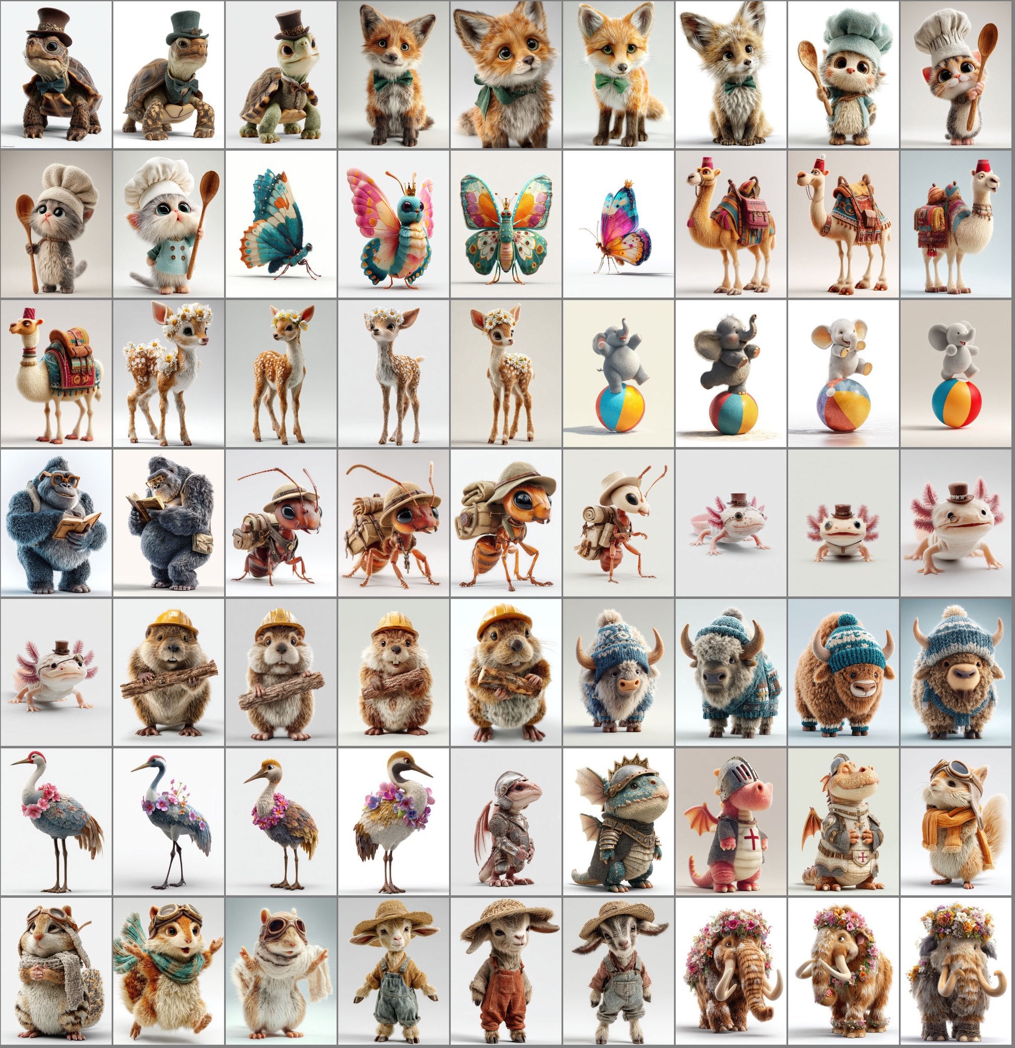 520 Cute Animal Character Images