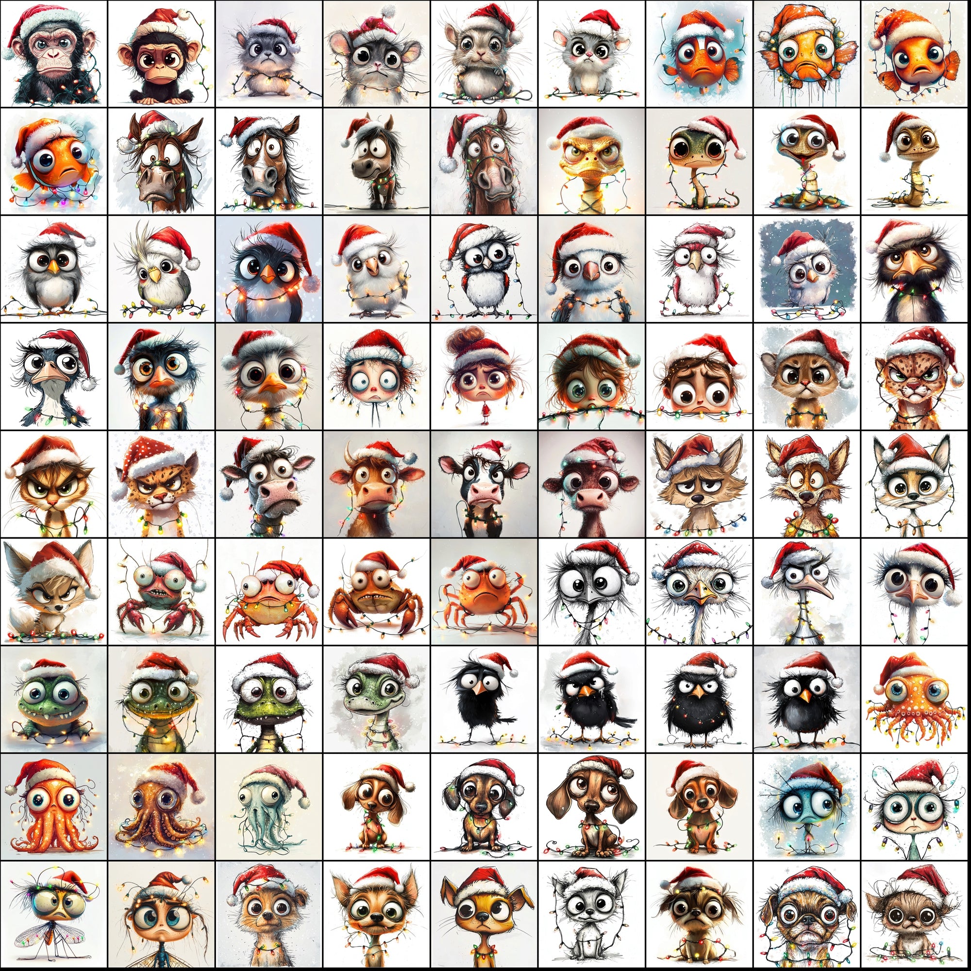 980 Animals with Christmas Lights