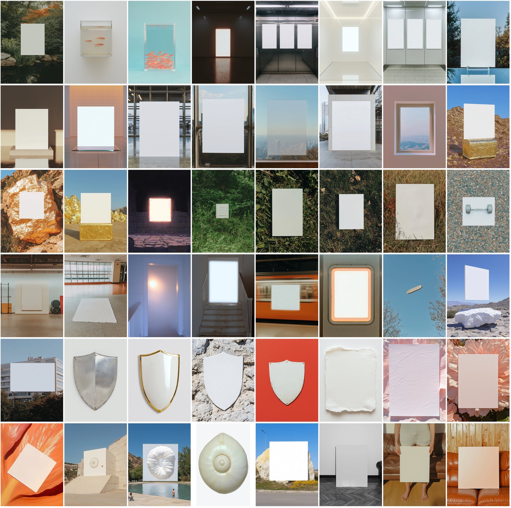 350 Creative Blank Scene Templates for Text & Design