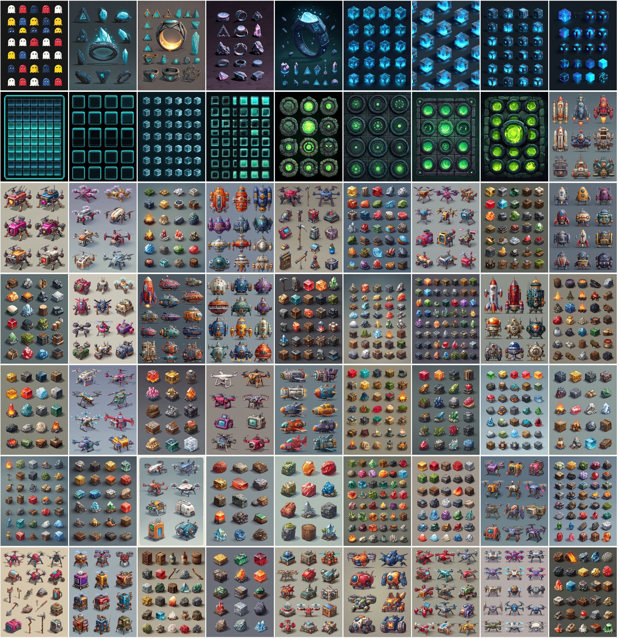 990 Premium Sprite Images – Commercial Use, Fantasy & Sci-Fi Assets