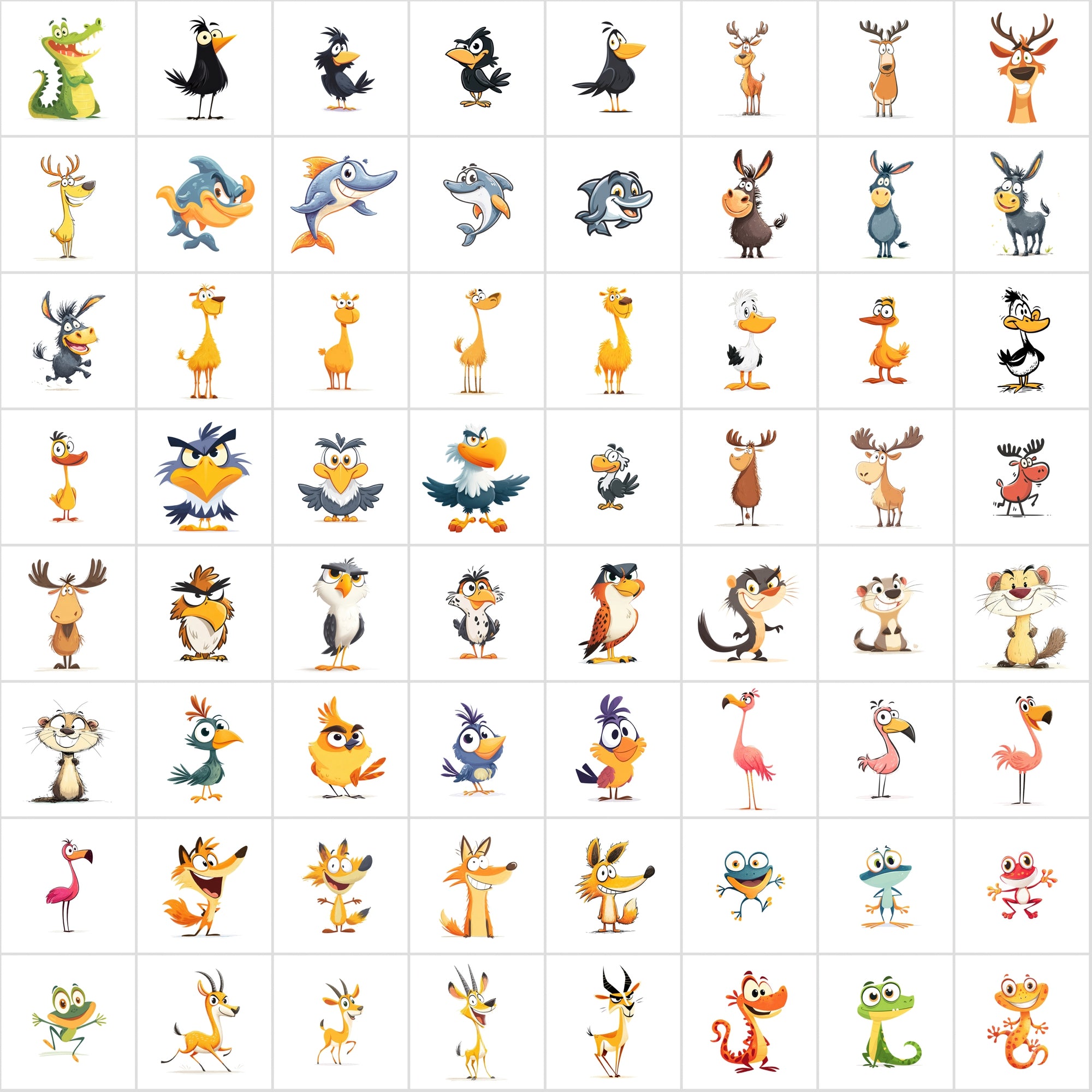 596 Animal Clipart Bundle | High Resolution Wildlife Images