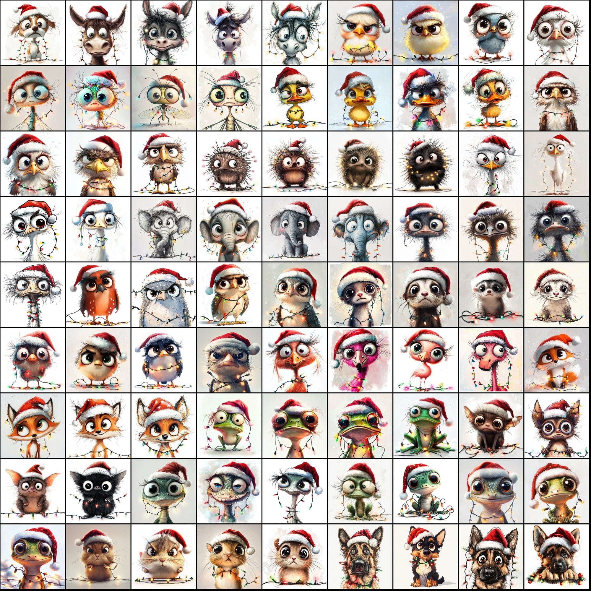 980 Animals with Christmas Lights