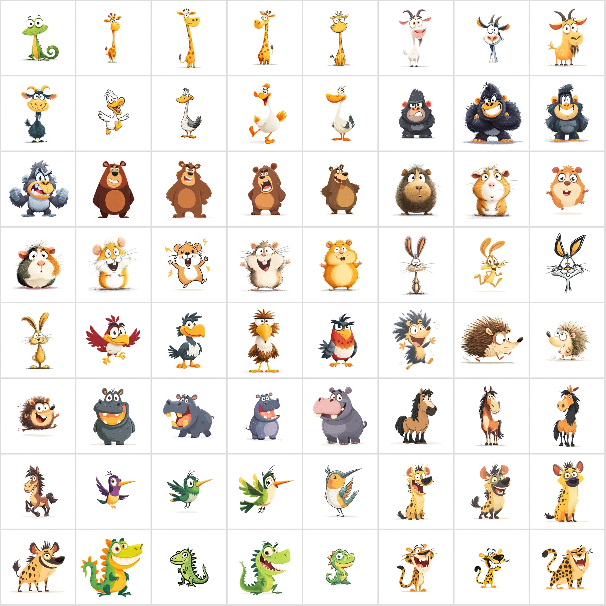596 Animal Clipart Bundle | High Resolution Wildlife Images