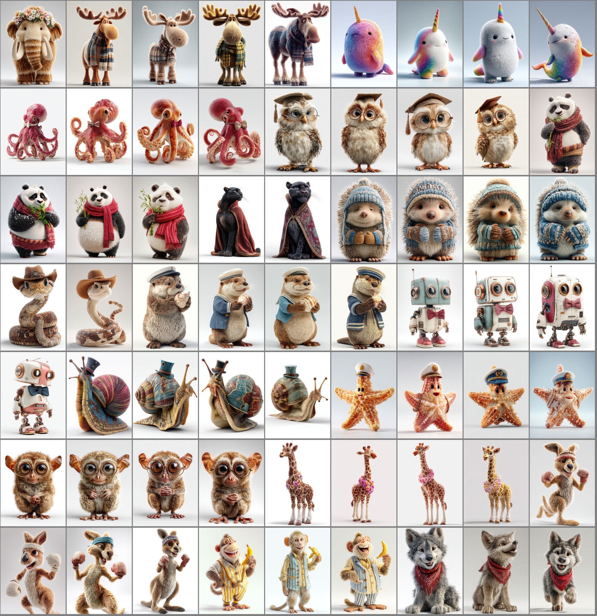 520 Cute Animal Character Images