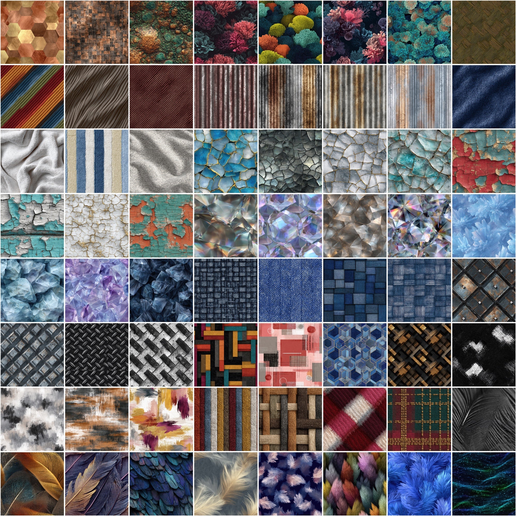 700 Seamless Texture Patterns | JPG & Photoshop .PAT