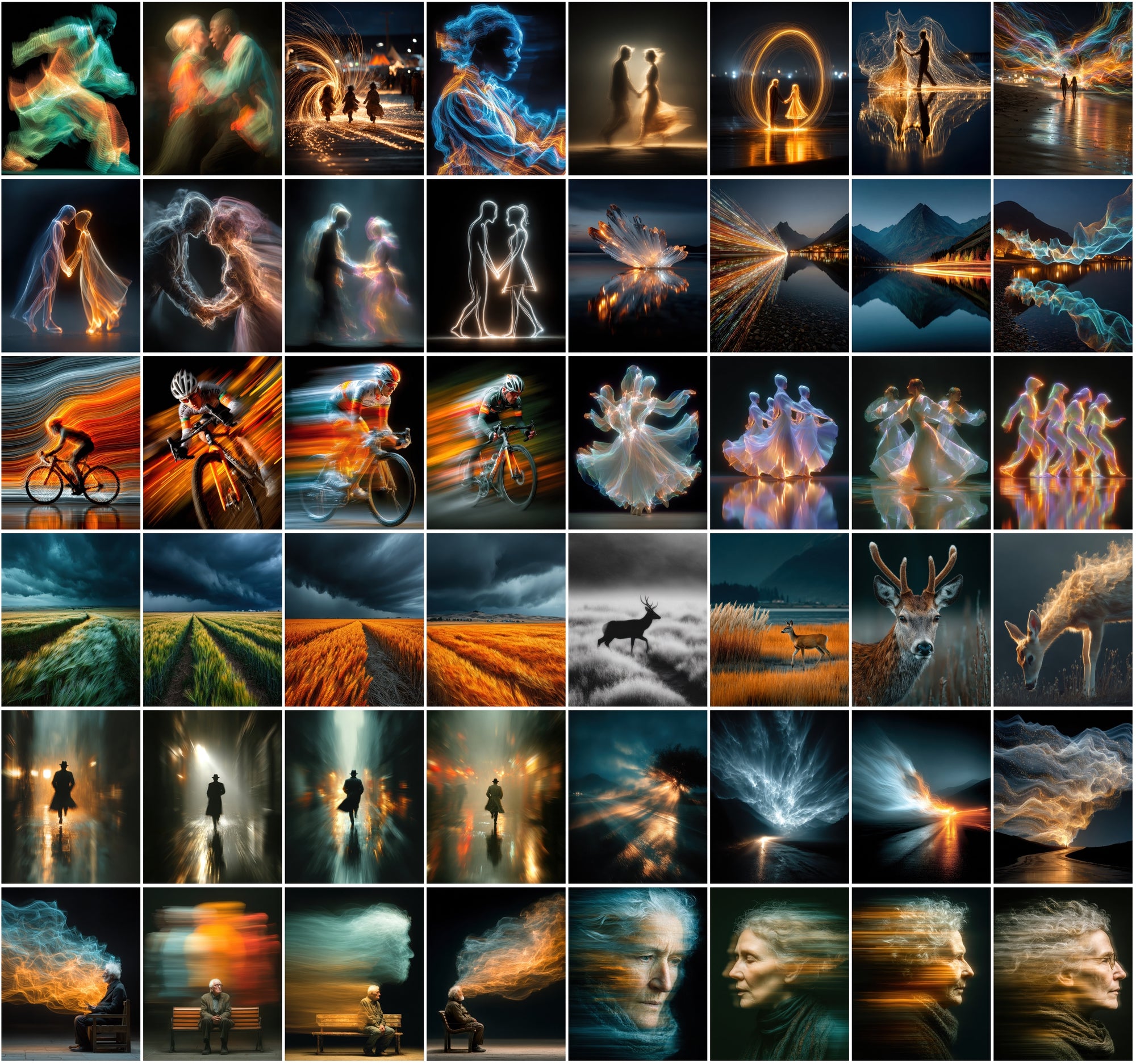 520 Light Trail Images – High-Speed Motion Blur Photography with Black Background