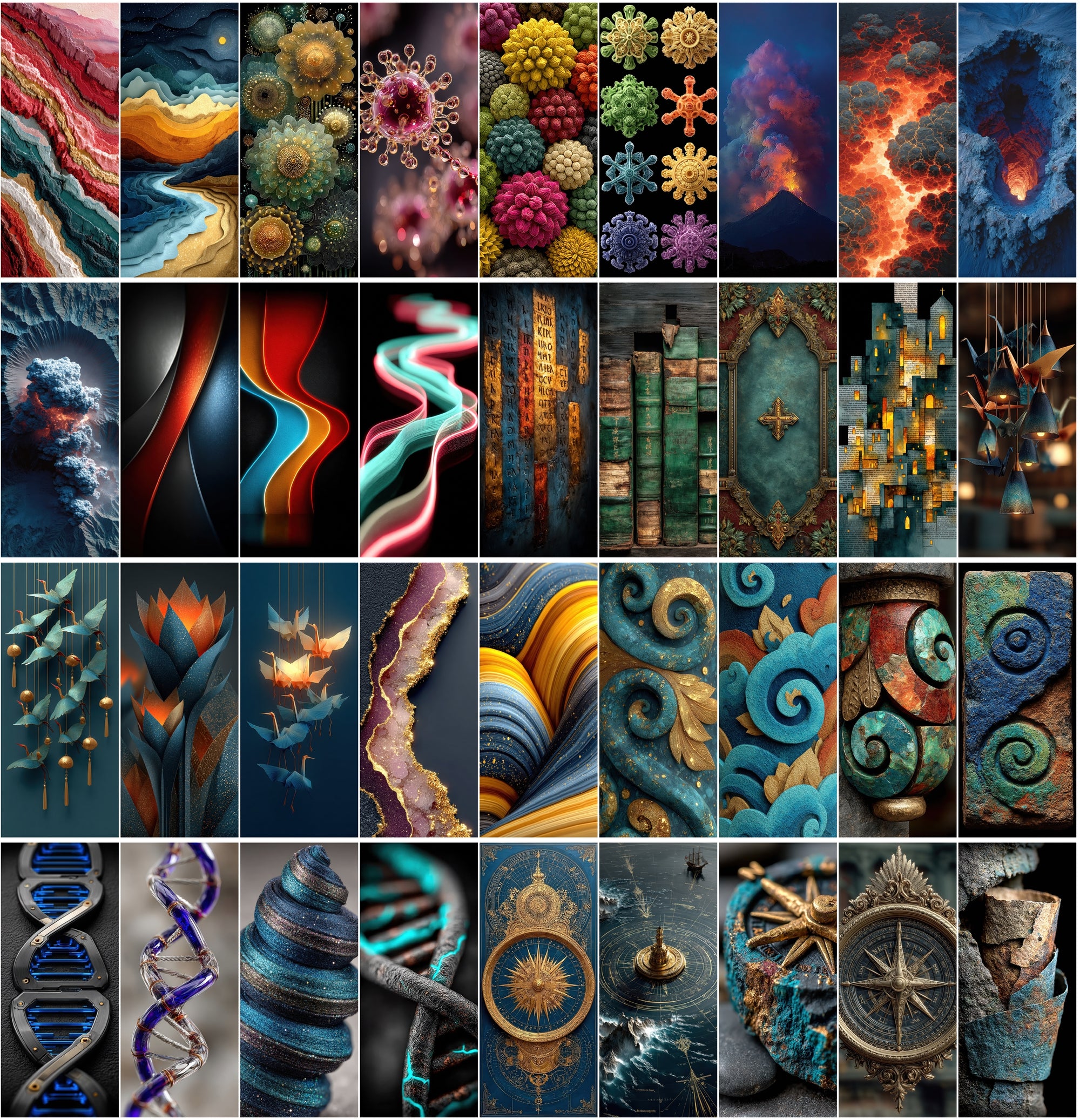 600 Abstract Backgrounds – High-Resolution JPGs for Digital Art, Design, and Screensavers