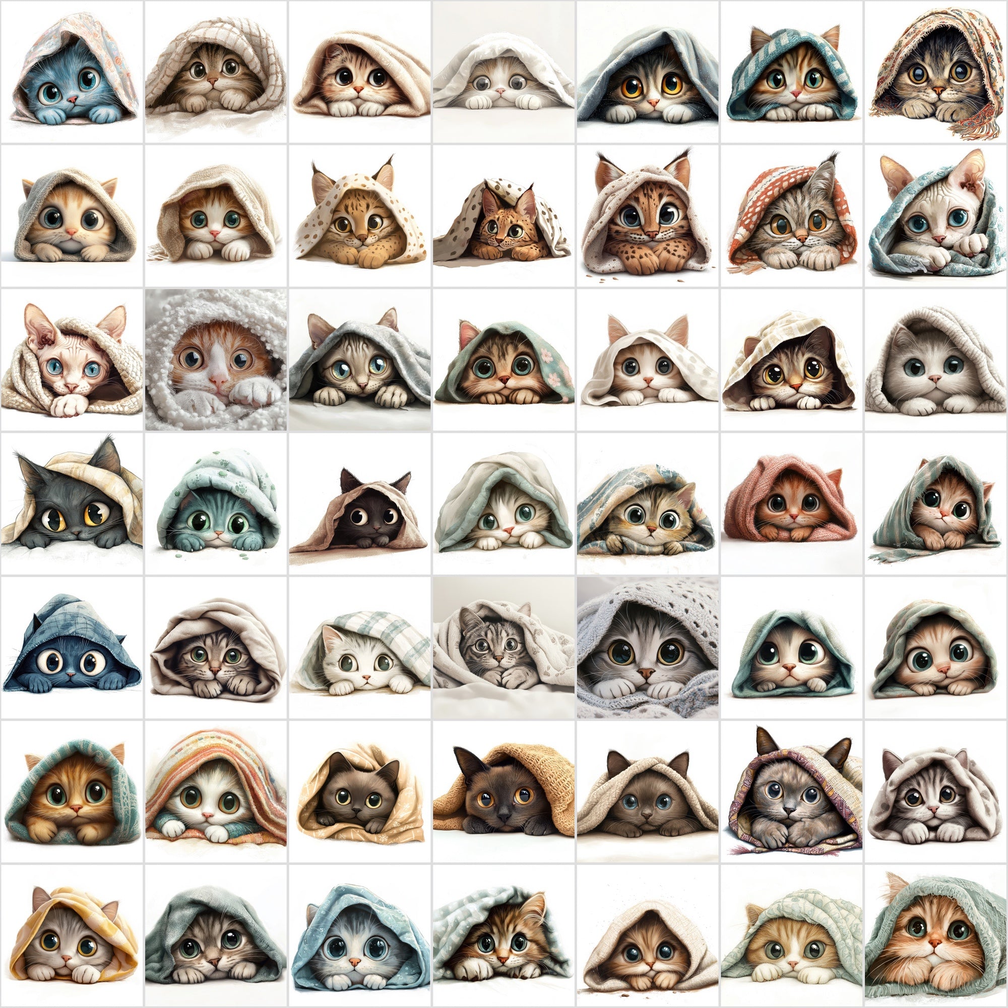 570 Cat Images Hiding Under Blankets