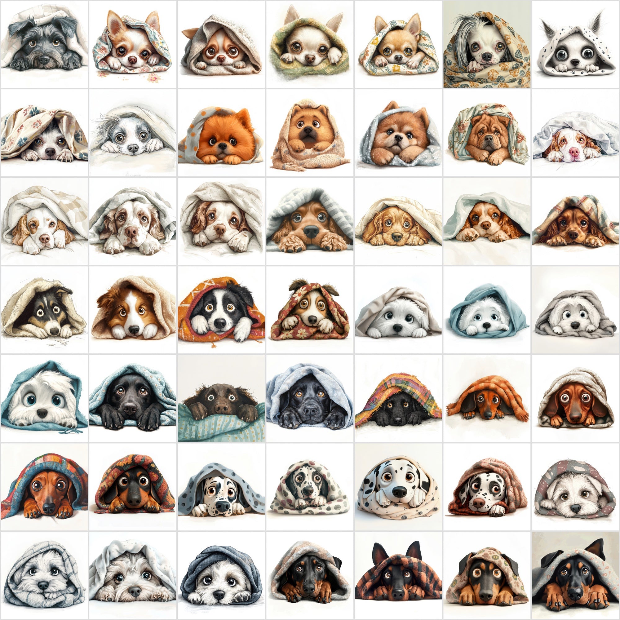 570 Dog Images Hiding Under Blankets