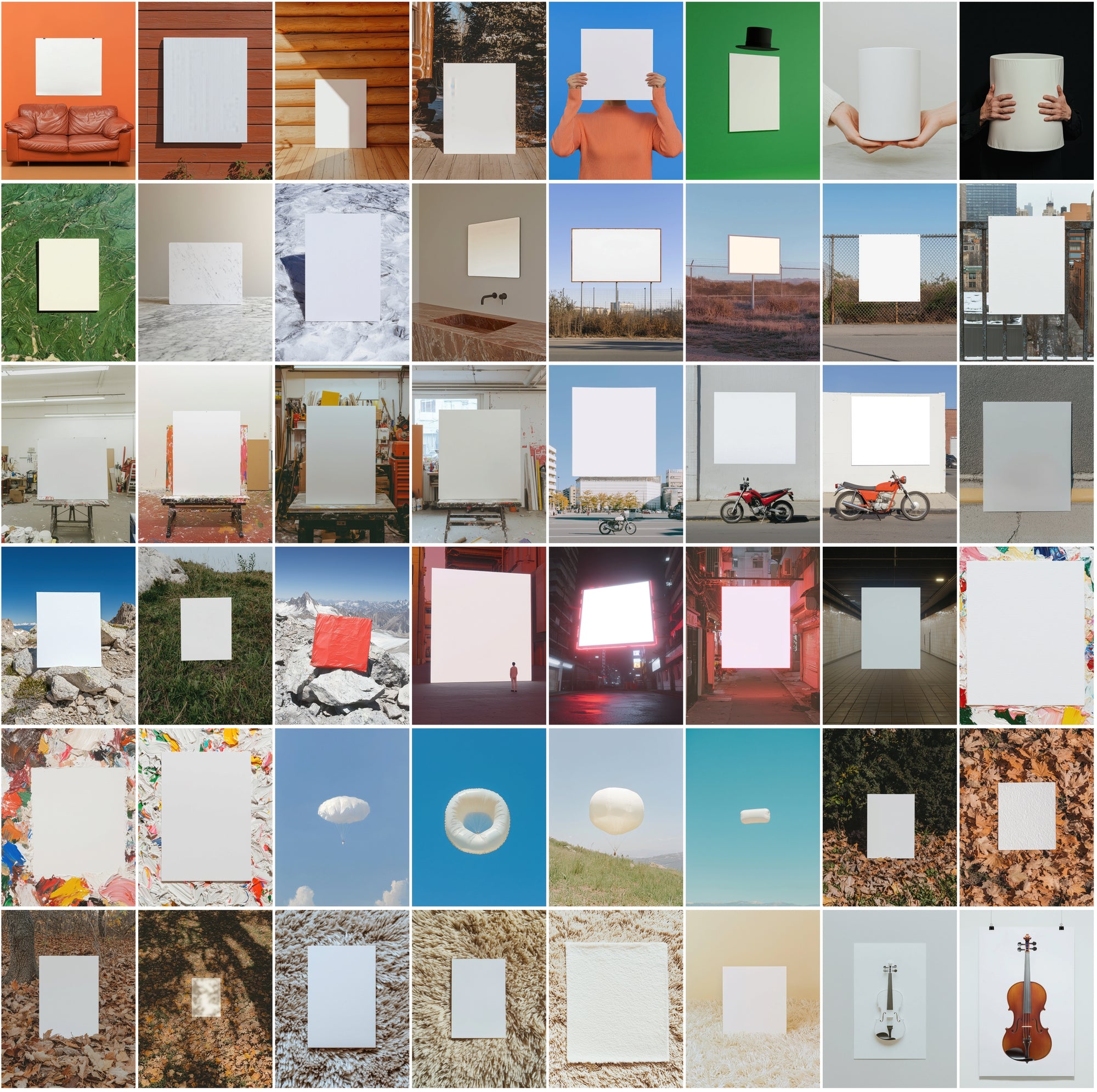 350 Creative Blank Scene Templates for Text & Design