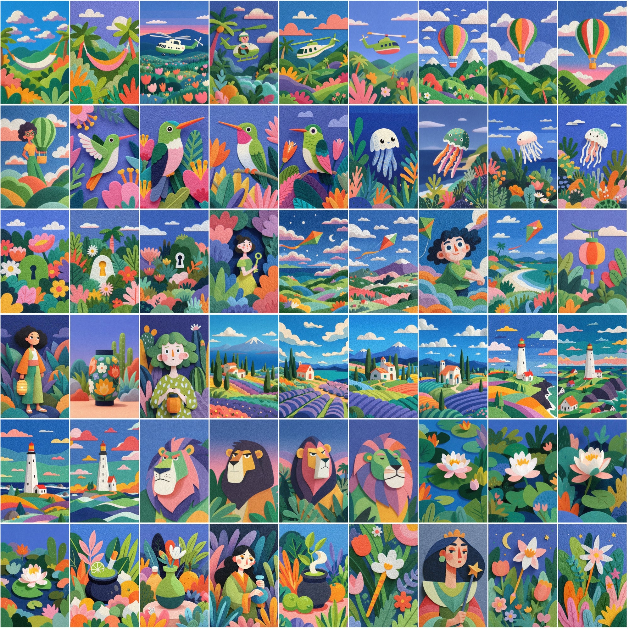 640 Paper Cut Illustrations | High-Resolution JPG Clipart with Commercial License