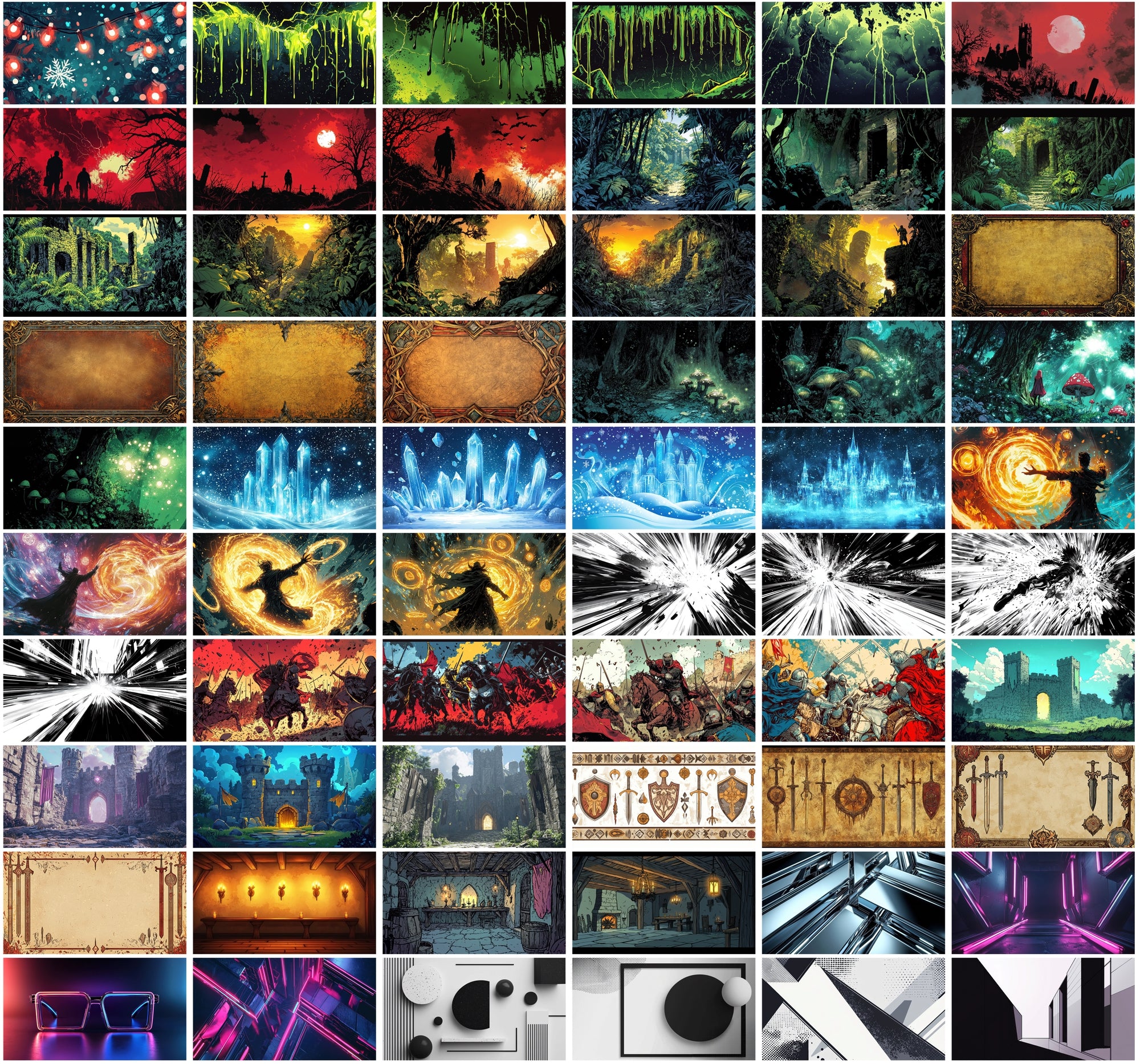 530 Comic Book Backgrounds Bundle