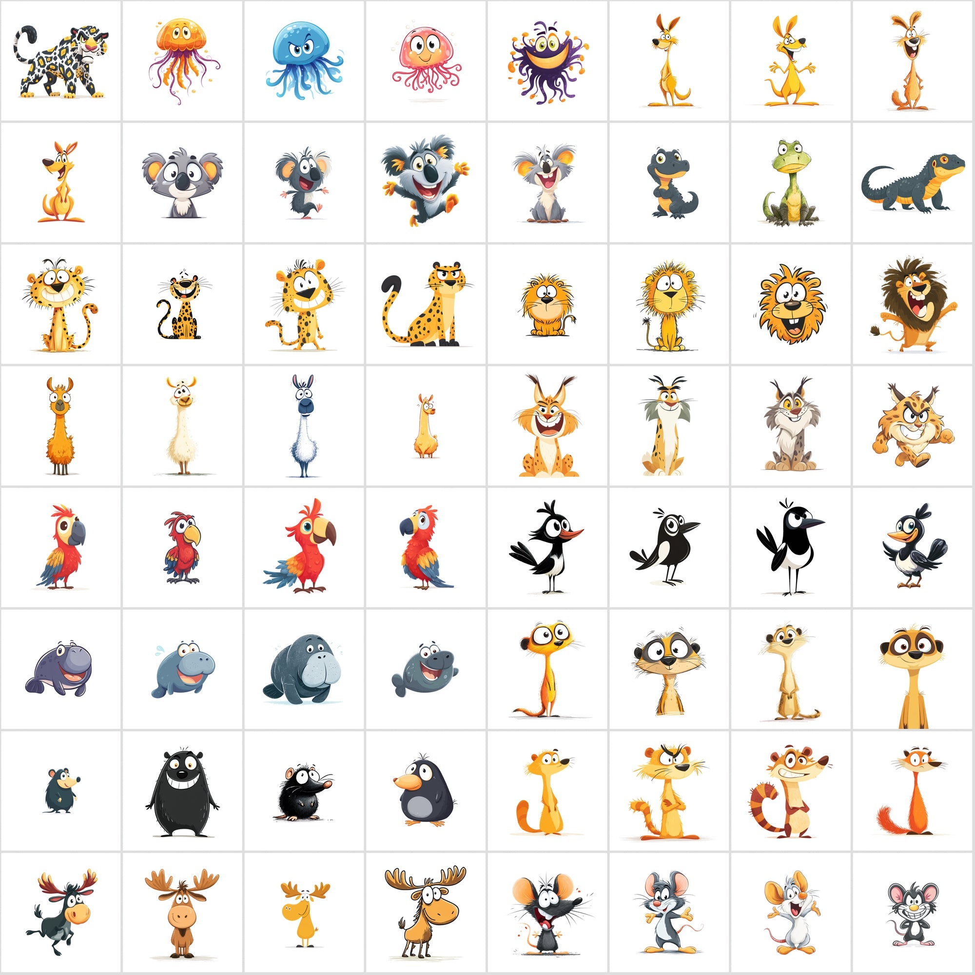 596 Animal Clipart Bundle | High Resolution Wildlife Images