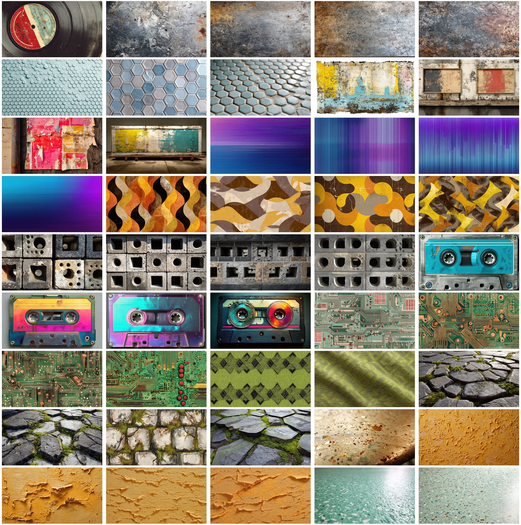 450 Vintage Texture Backgrounds Bundle - High Resolution 6552×3672px - Commercial License - Retro Paper, Fabric, Wood & More