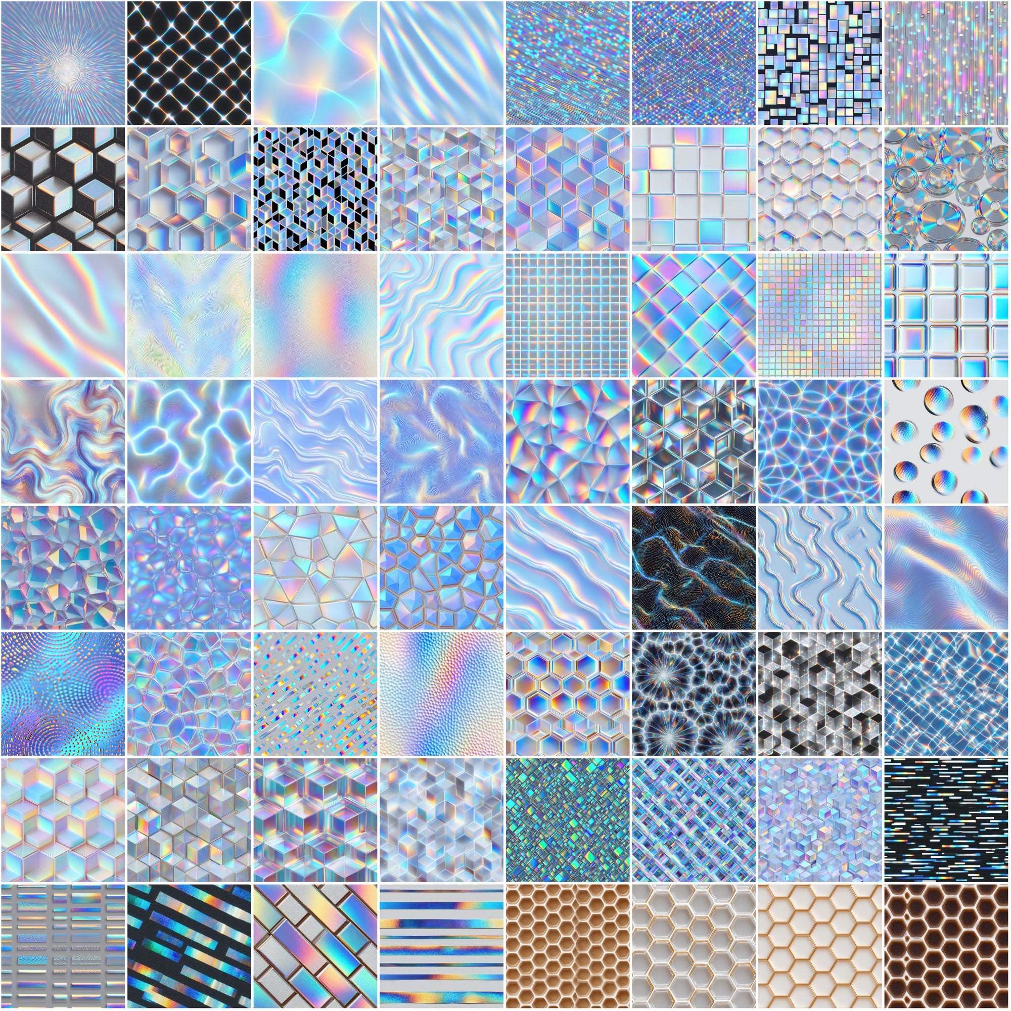 619 Futuristic Seamless Patterns – JPG & PAT Files for Photoshop