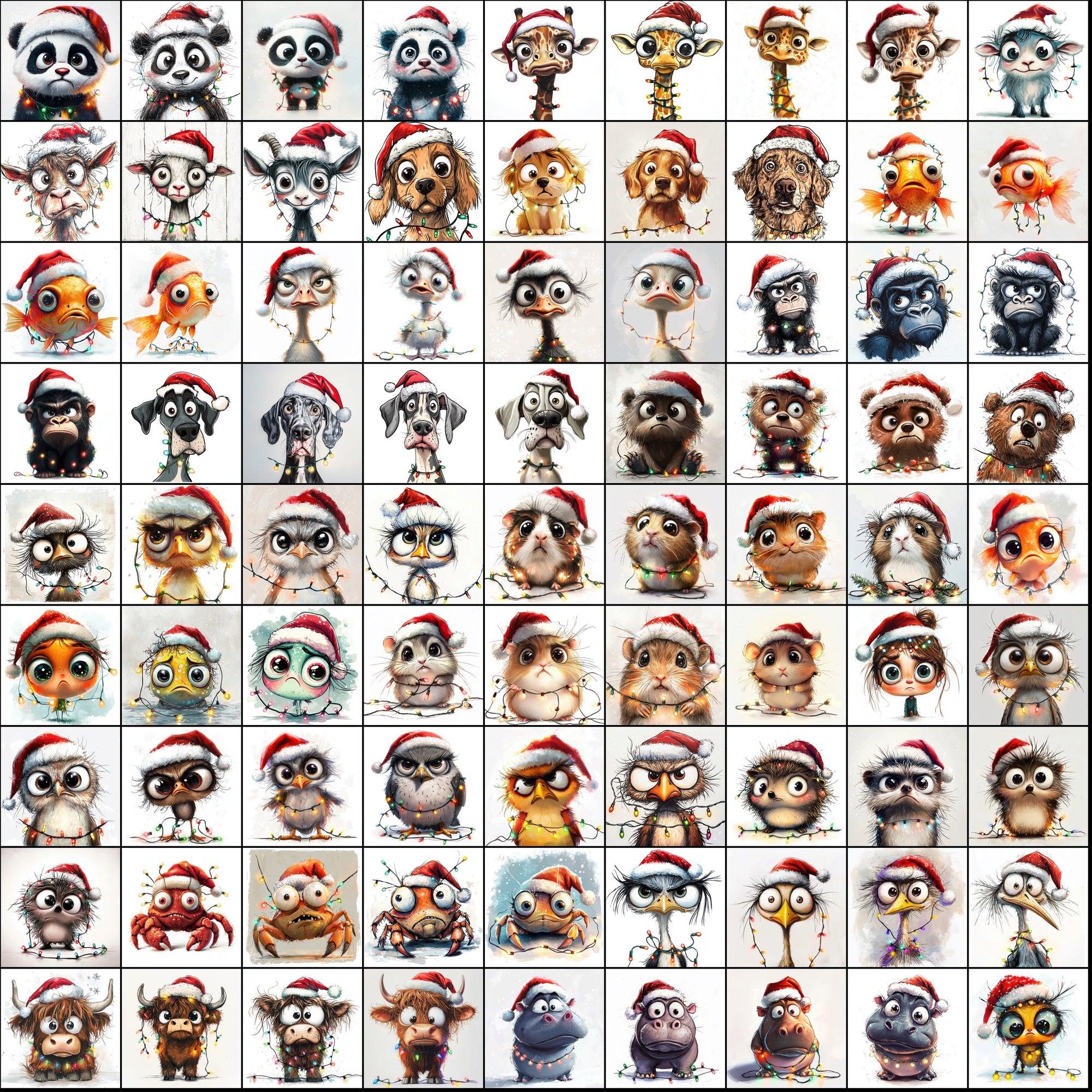 980 Animals with Christmas Lights