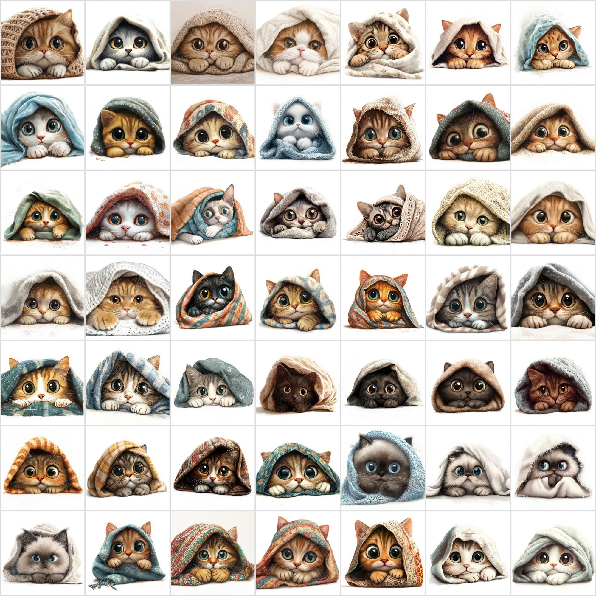 570 Cat Images Hiding Under Blankets