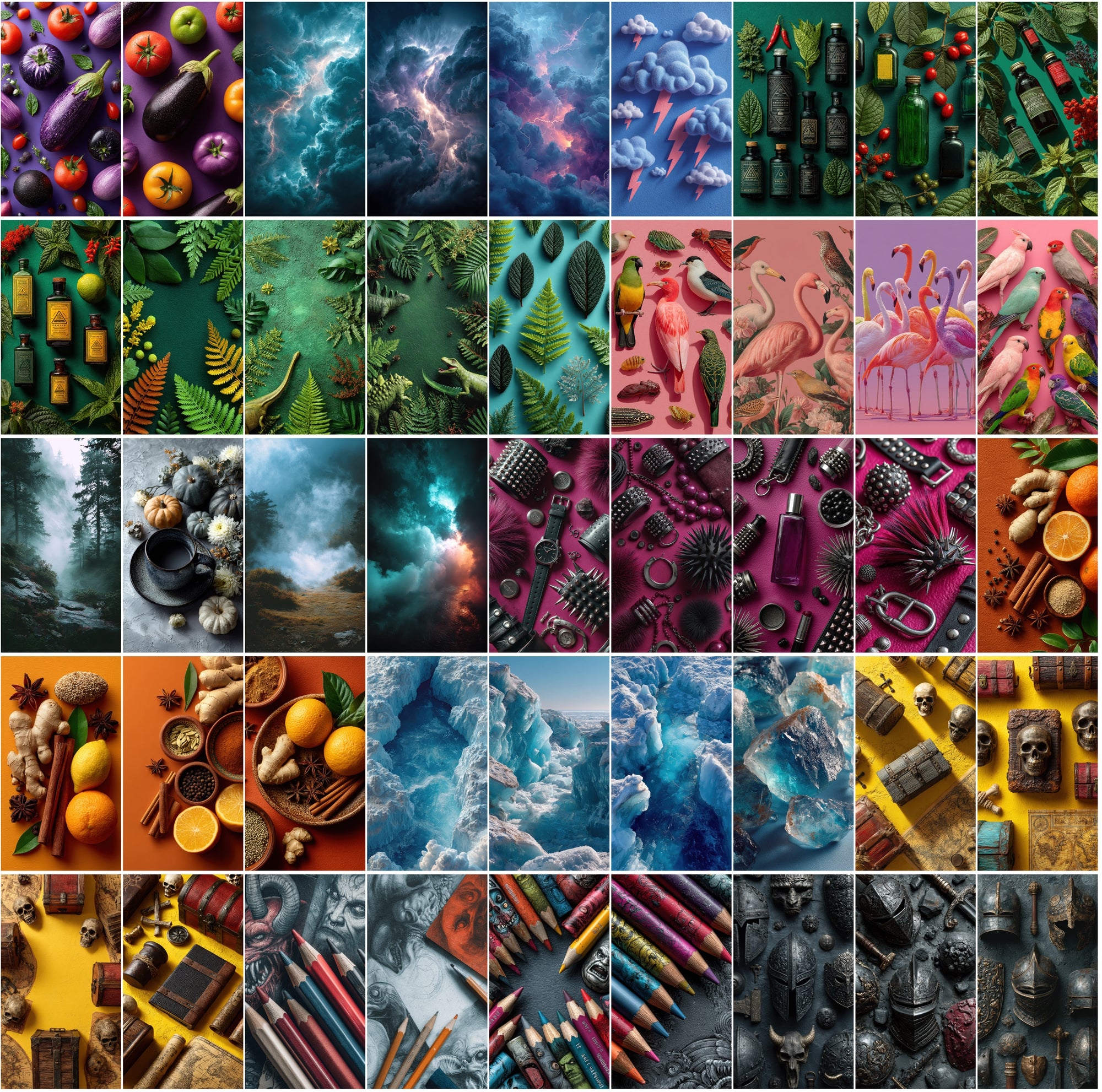 600 Flat Lay Backgrounds • 9:16 Vertical • JPG • Commercial Use
