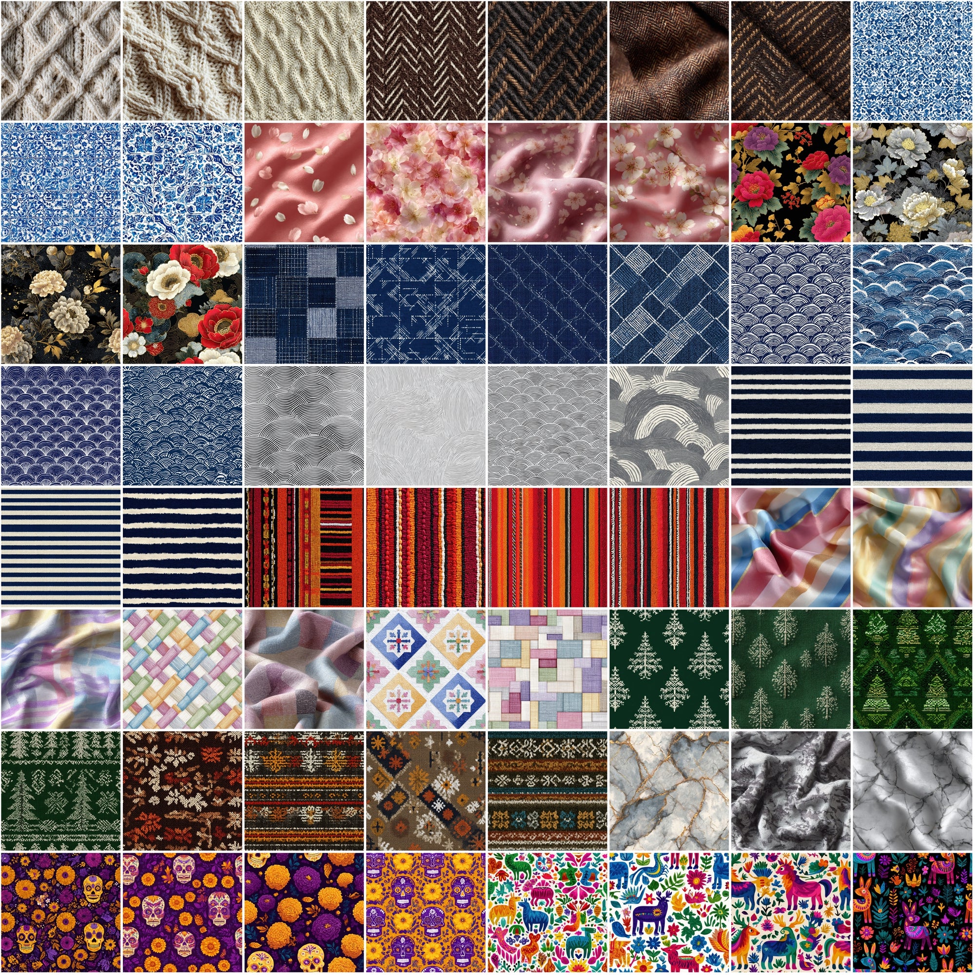 580 Seamless Knit Patterns | Nordic, Fair Isle & Folk Textures