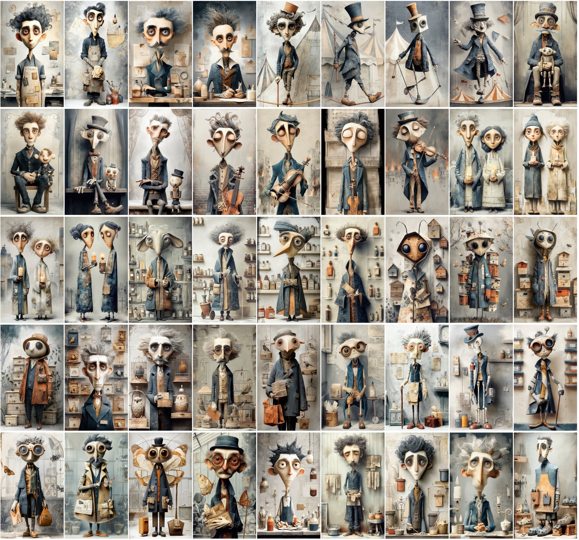 590 Gothic Carnival Portraits Mega Bundle