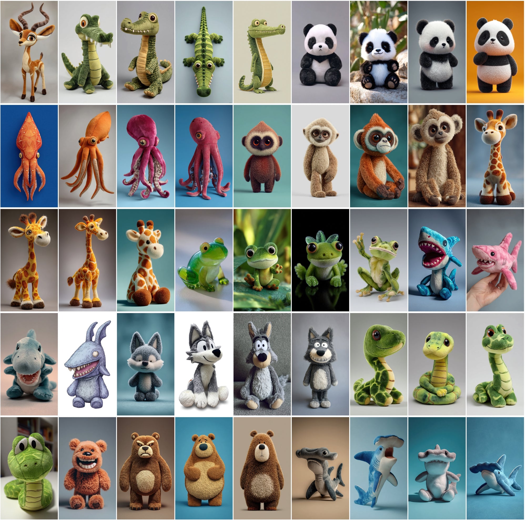 599 Adorable Animal Plush Toy Images – Cute Cartoon Wildlife