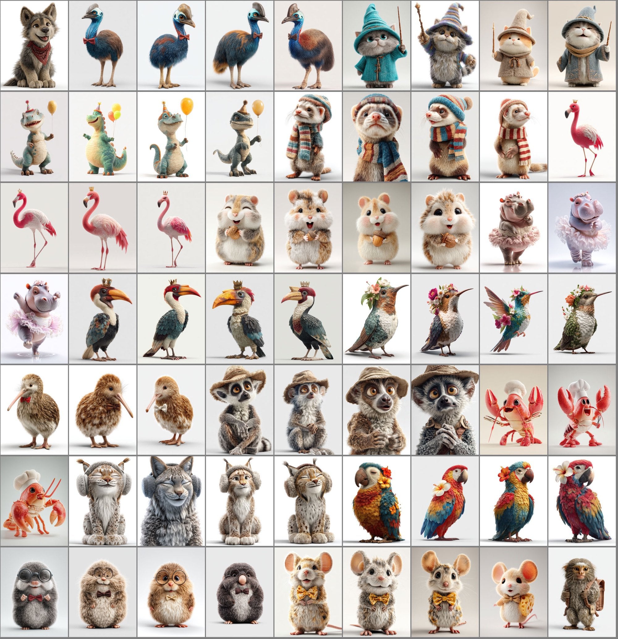 520 Cute Animal Character Images