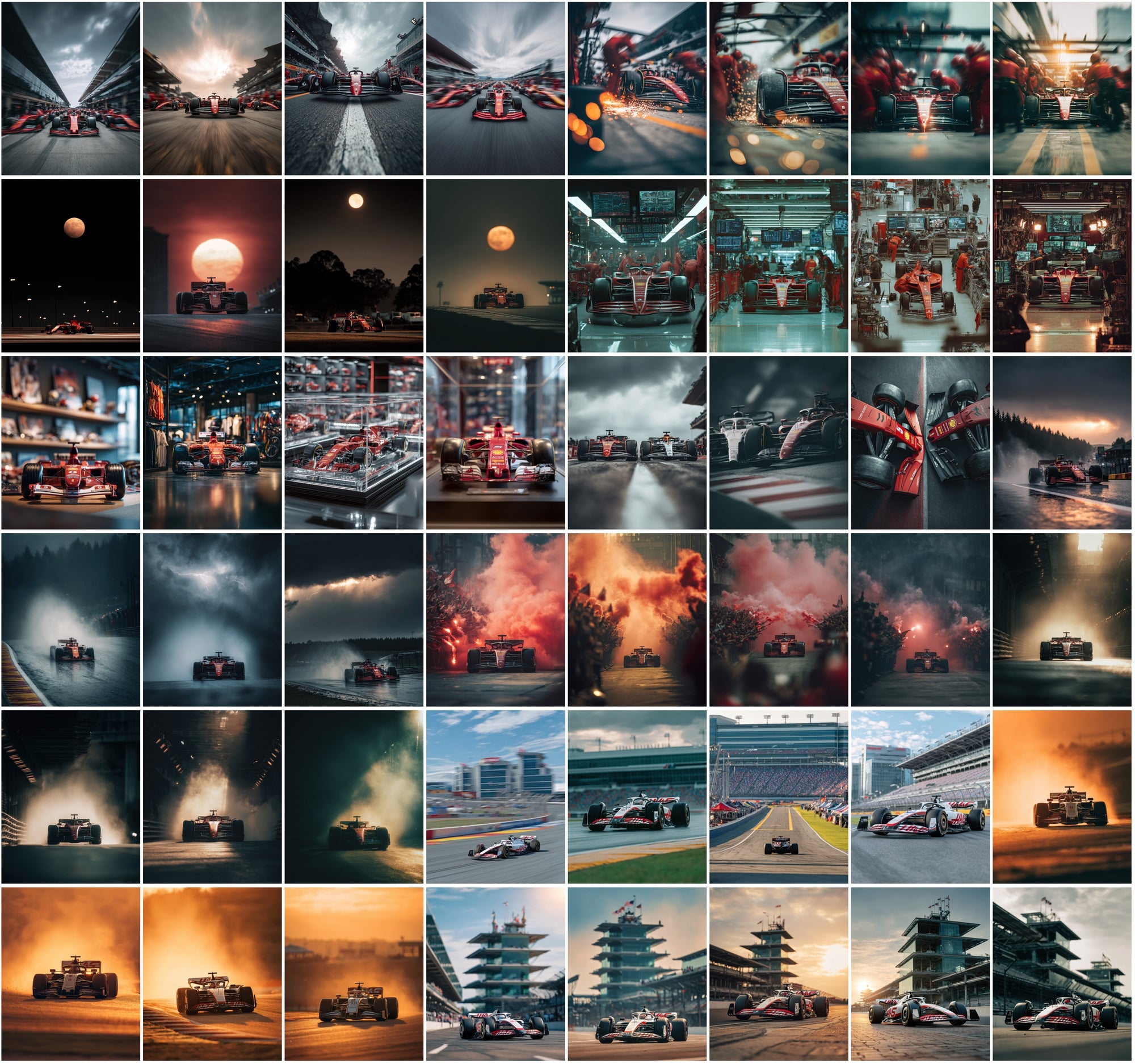 660 Formula 1 Cars Photo Pack – Hyper-Realistic Racing Photography Bundle