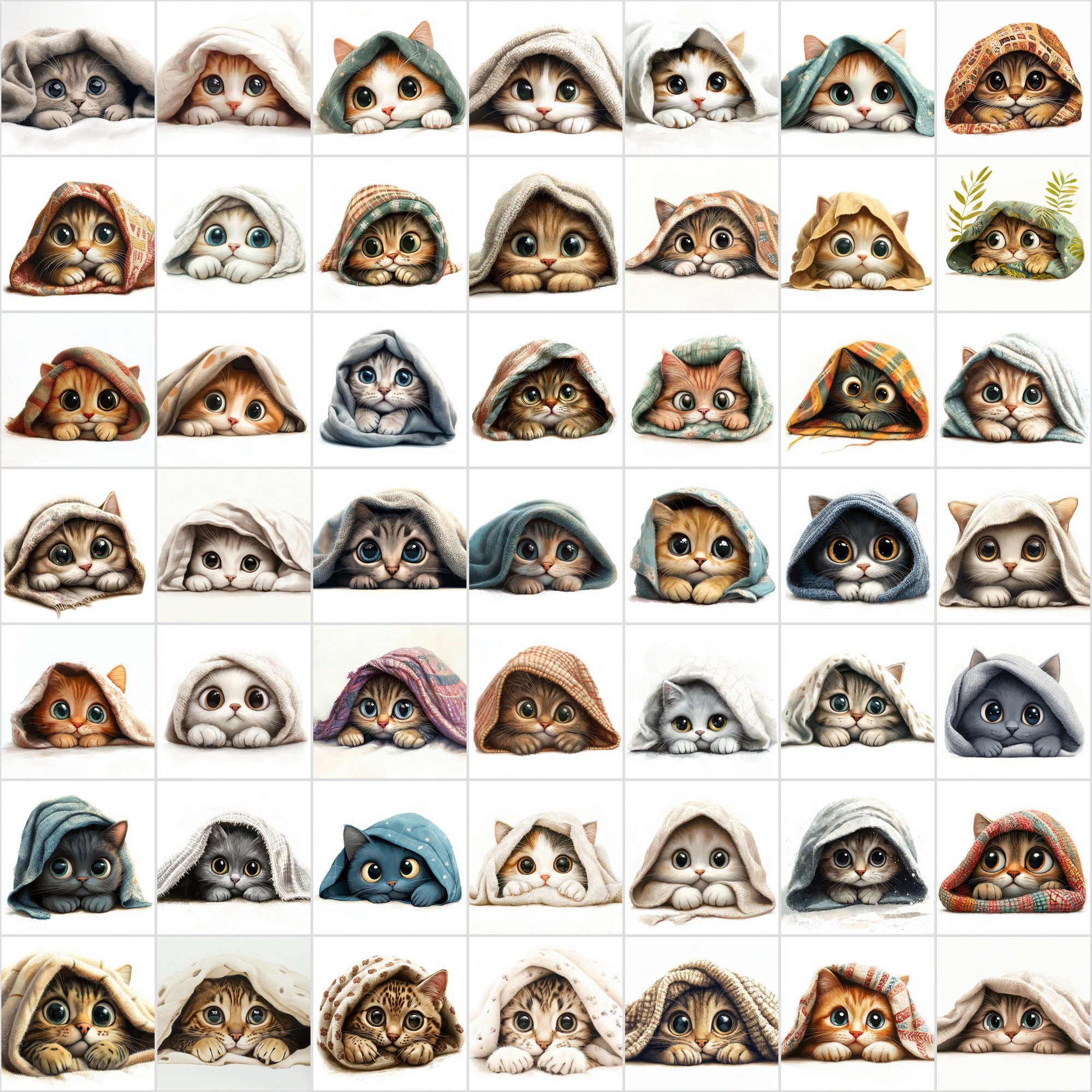 570 Cat Images Hiding Under Blankets