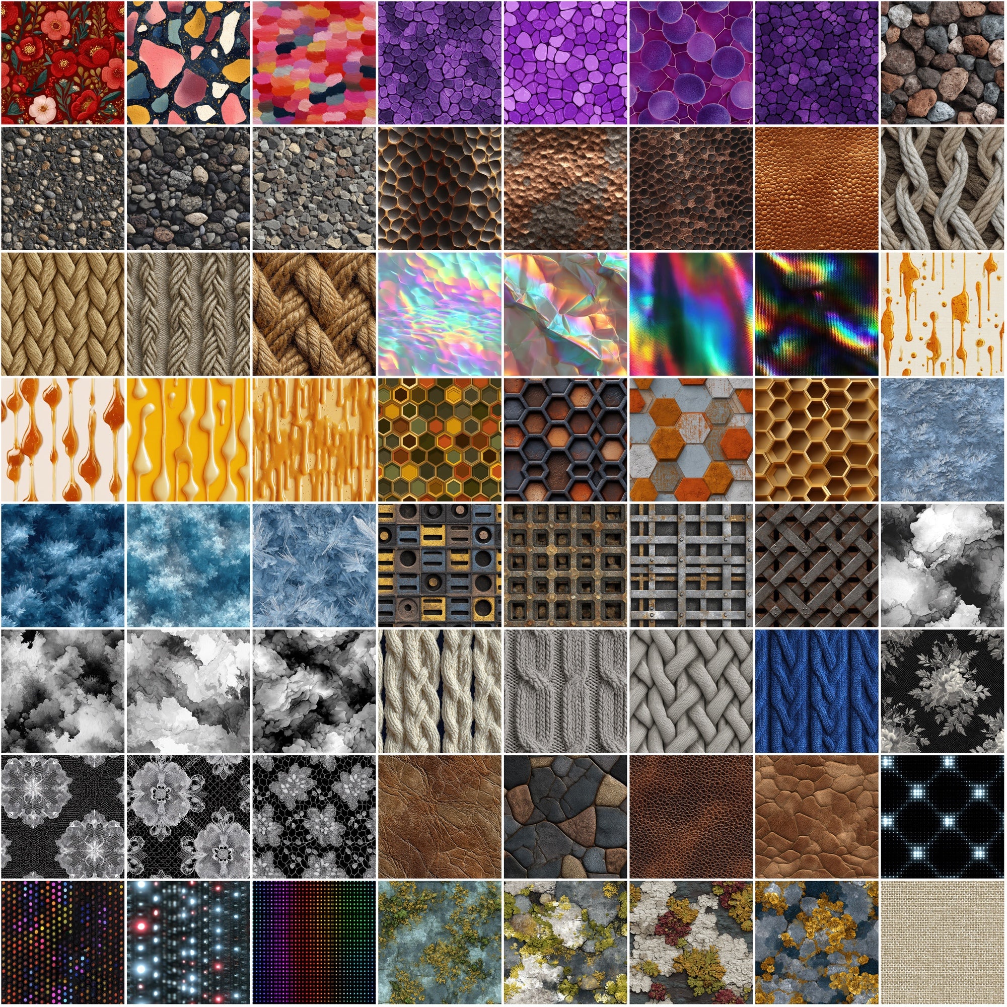 700 Seamless Texture Patterns | JPG & Photoshop .PAT