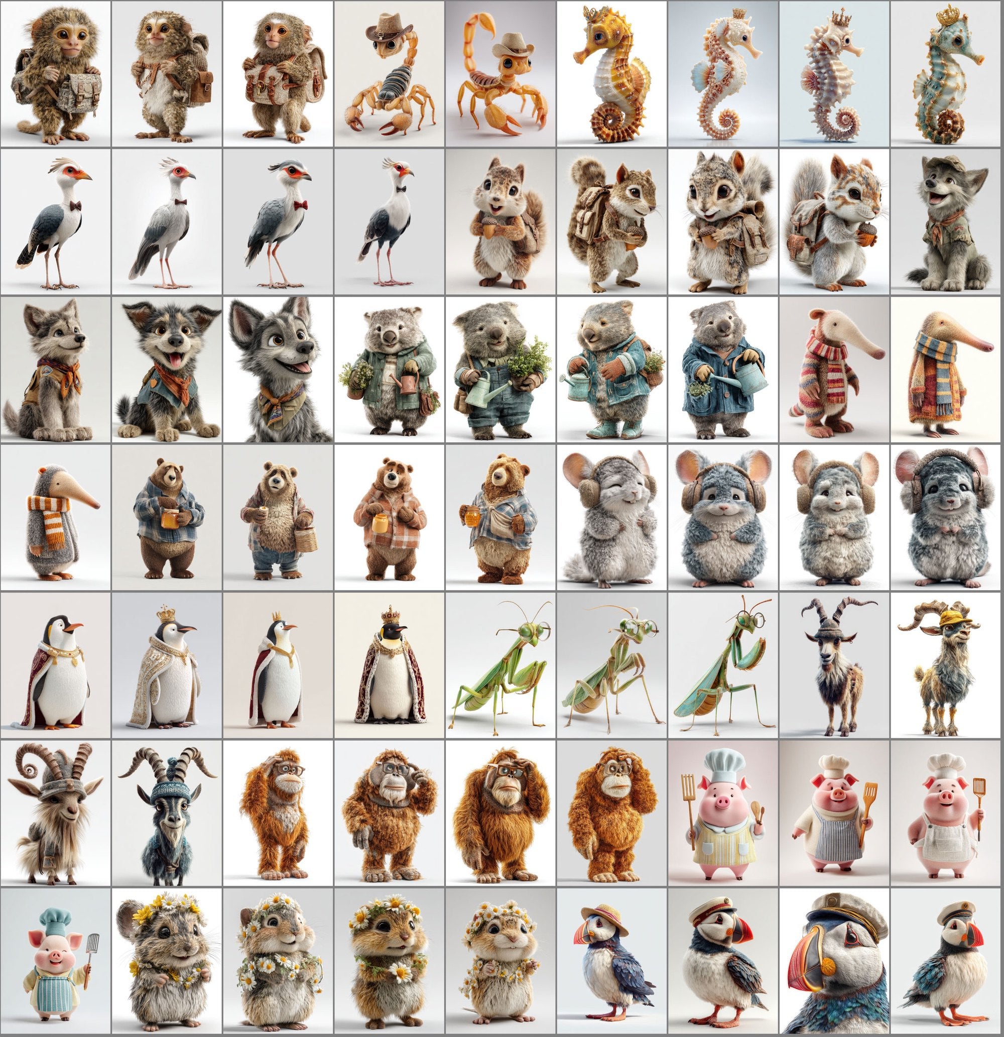 520 Cute Animal Character Images