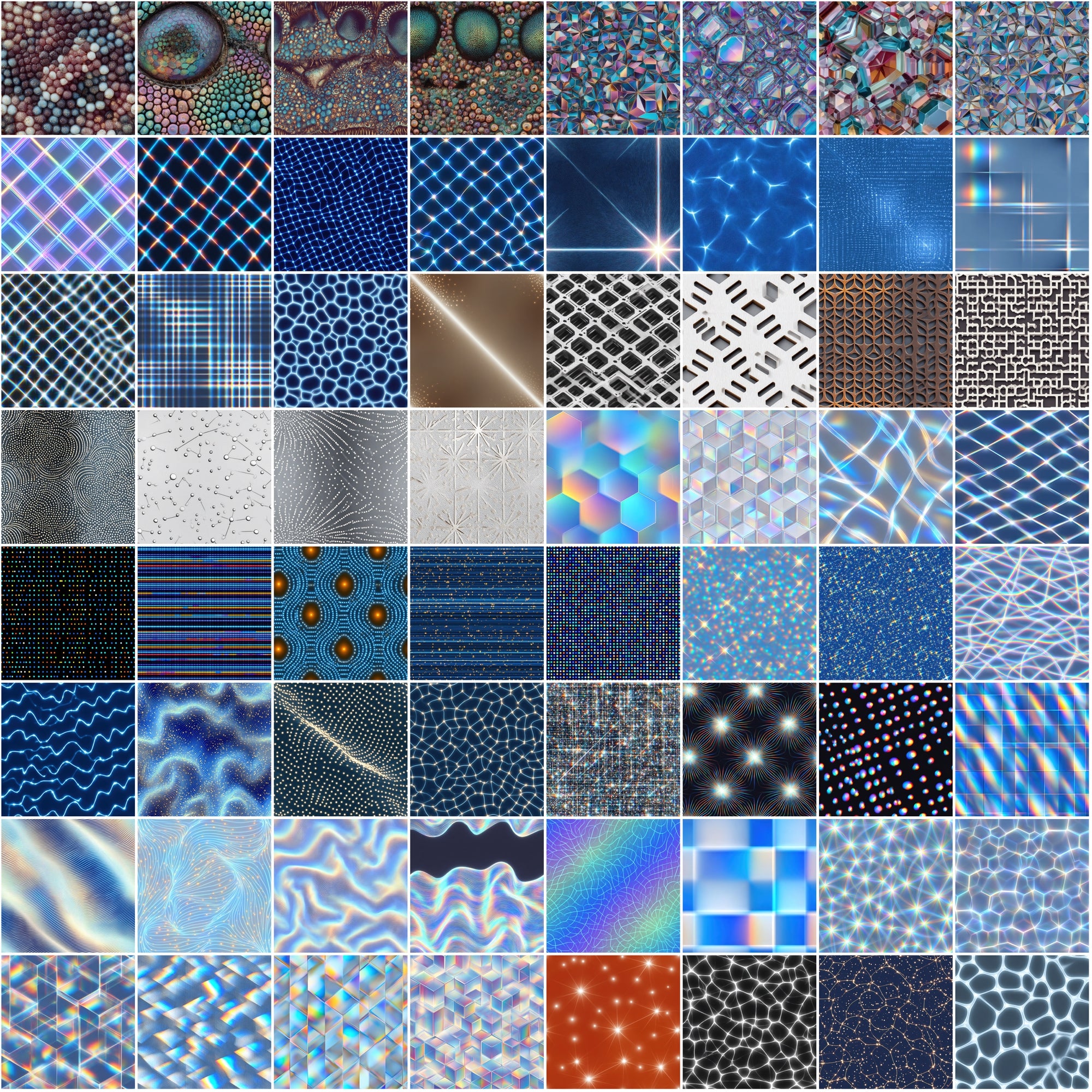 619 Futuristic Seamless Patterns – JPG & PAT Files for Photoshop