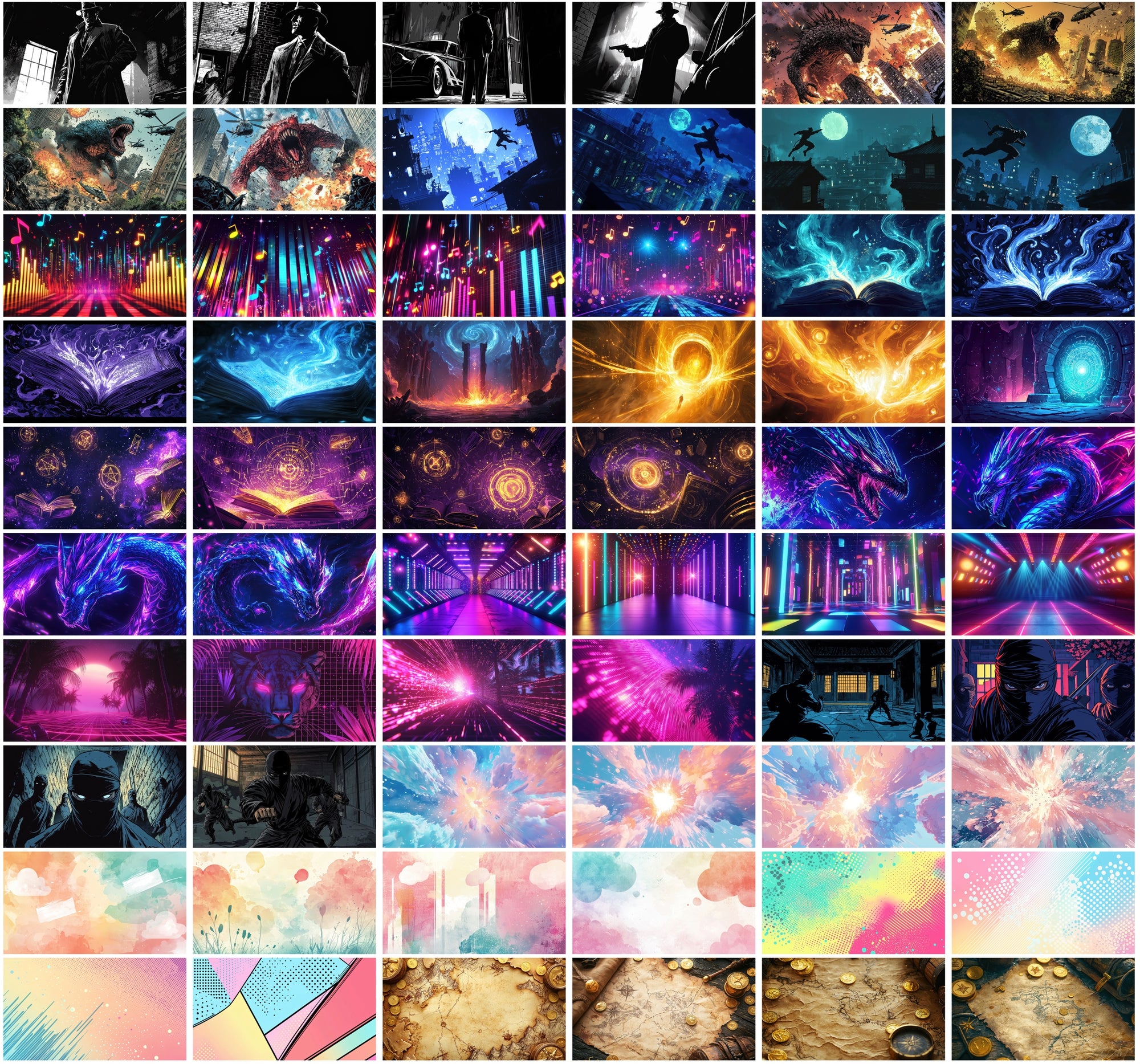 530 Comic Book Backgrounds Bundle
