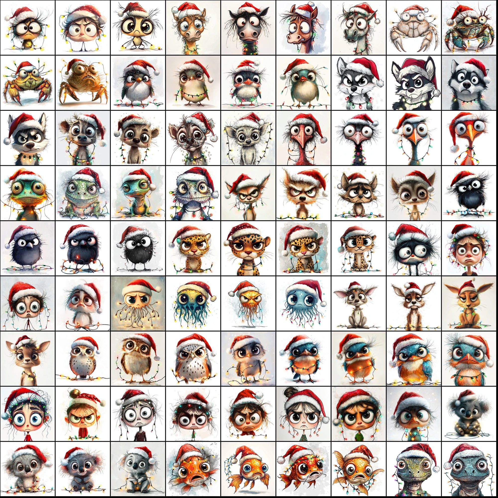 980 Animals with Christmas Lights