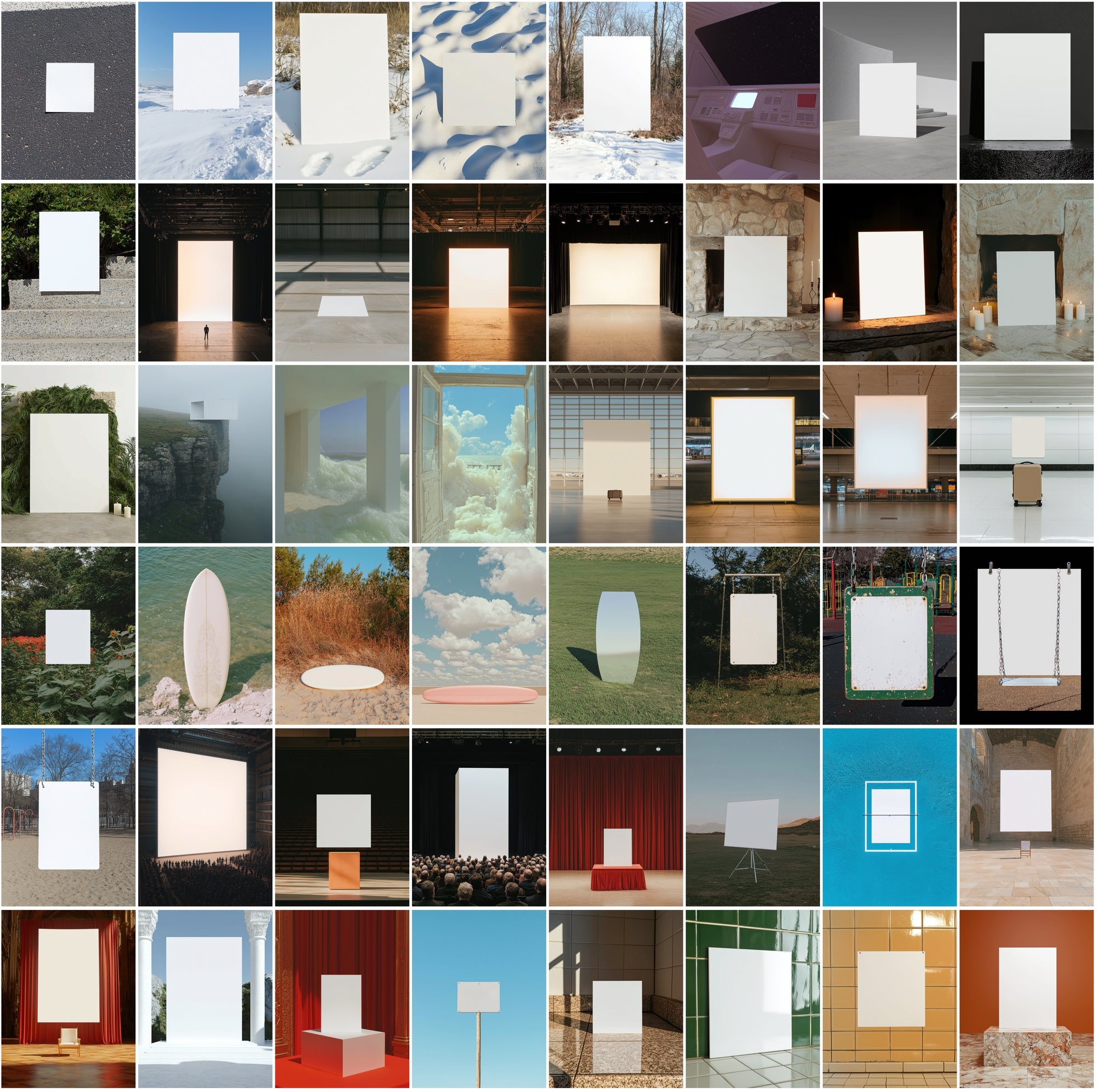 350 Creative Blank Scene Templates for Text & Design