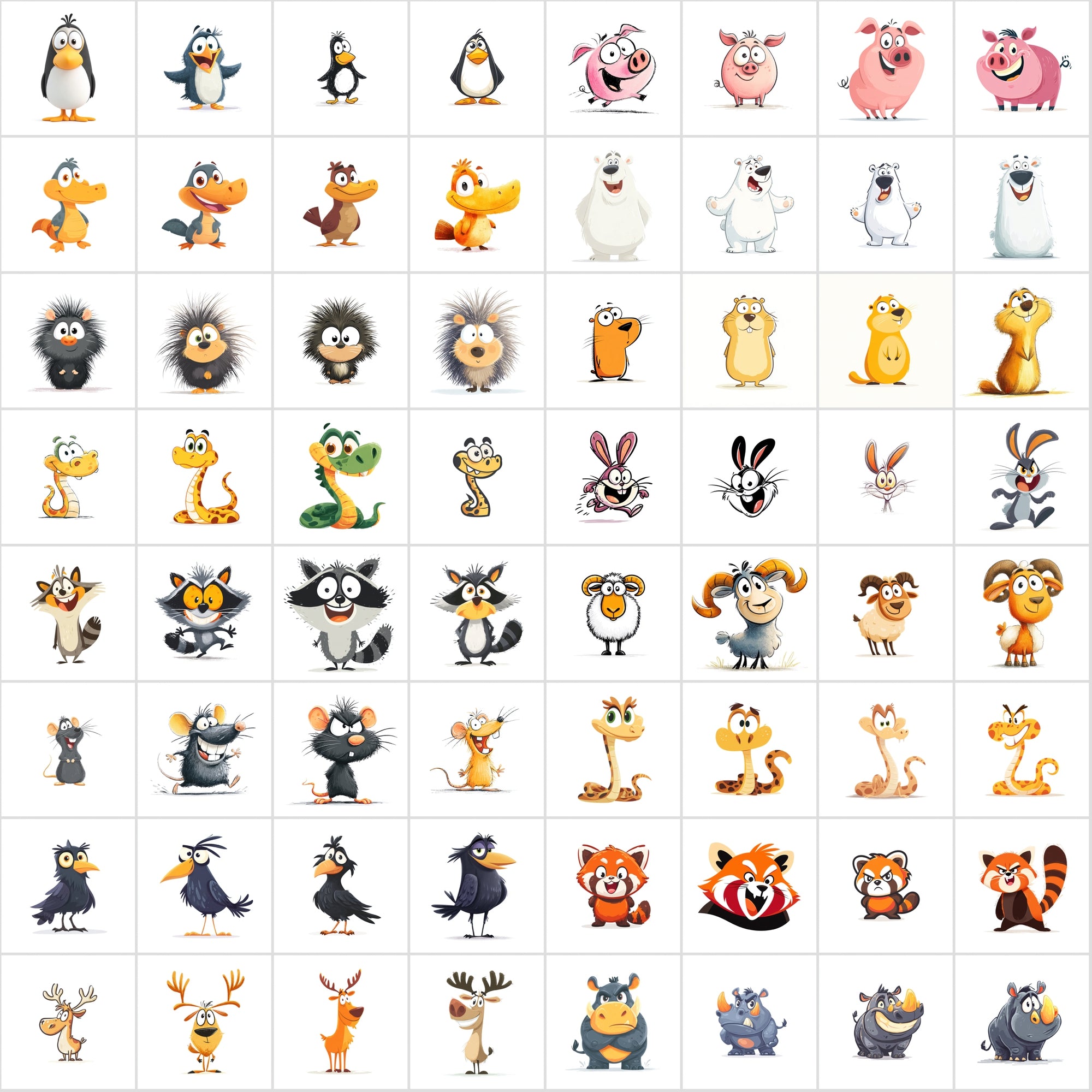 596 Animal Clipart Bundle | High Resolution Wildlife Images