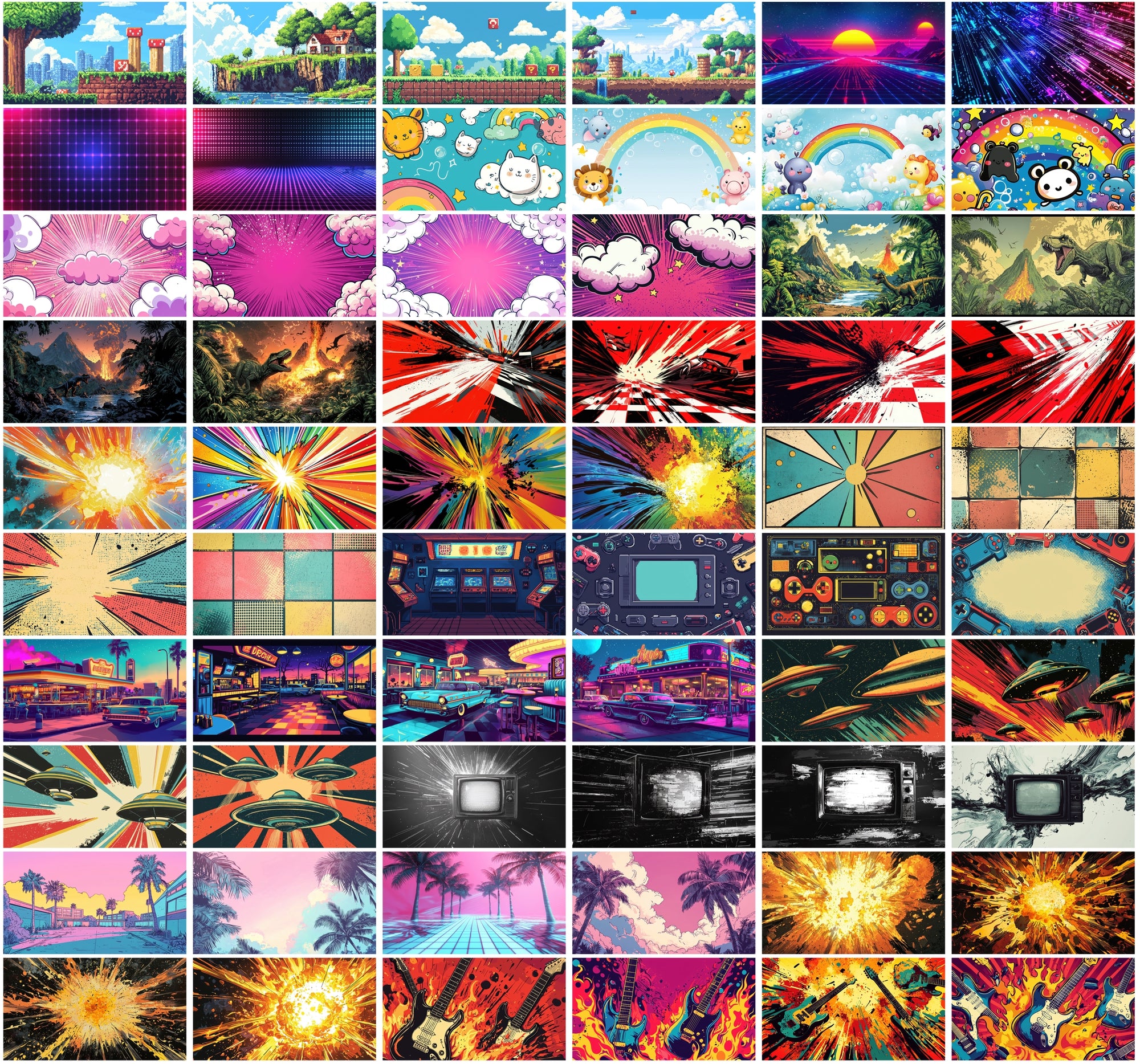 530 Comic Book Backgrounds Bundle