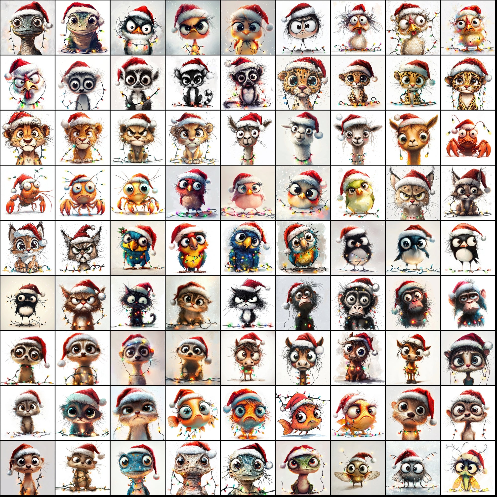 980 Animals with Christmas Lights